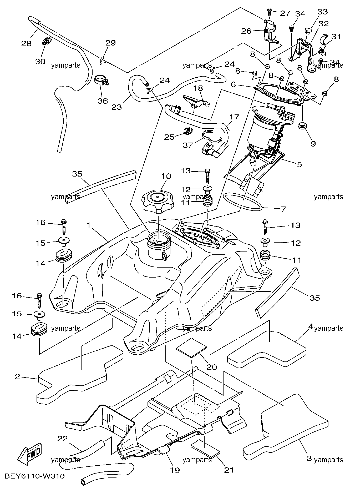 Бак топливный