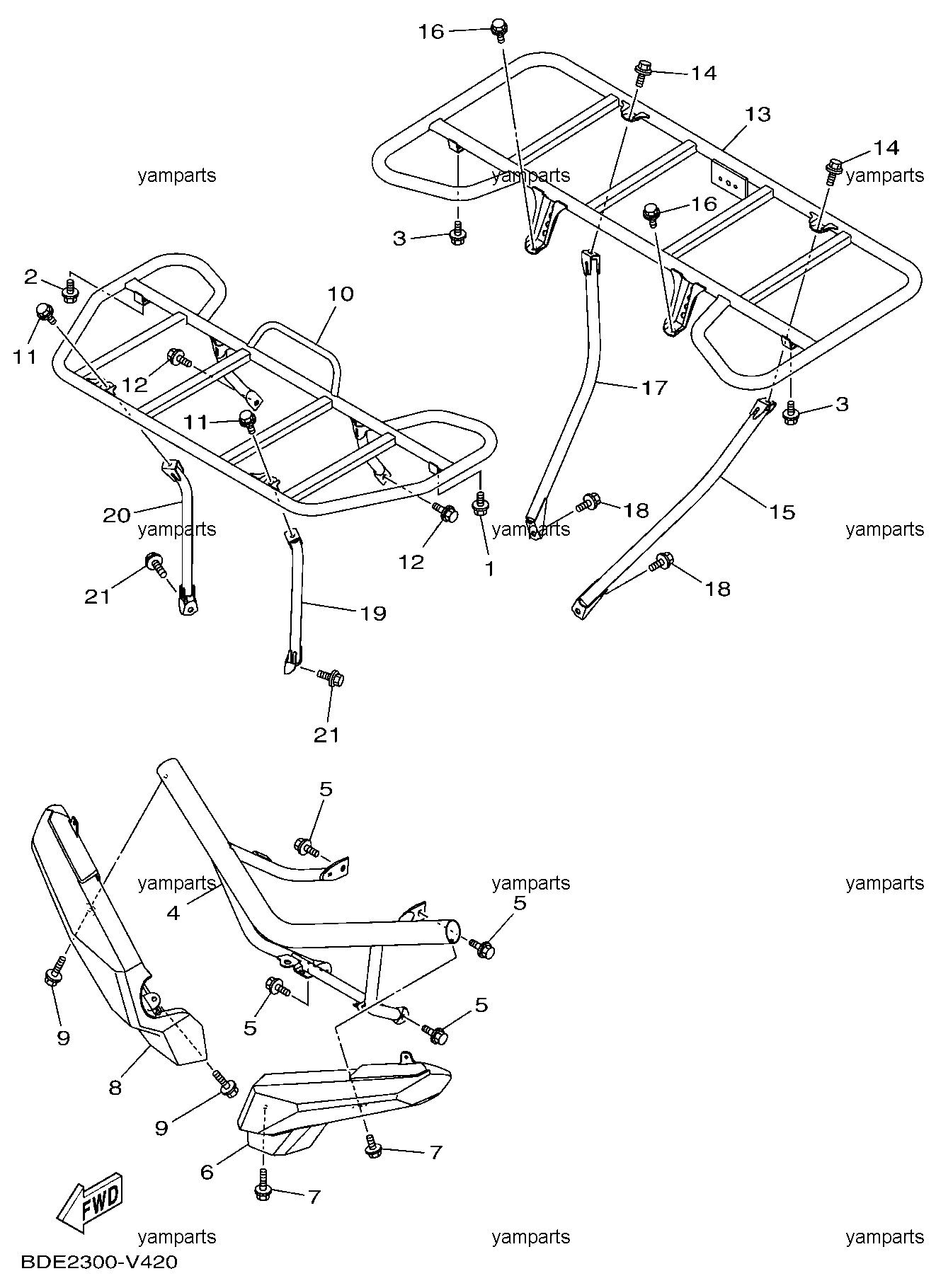 Бампер, багажники