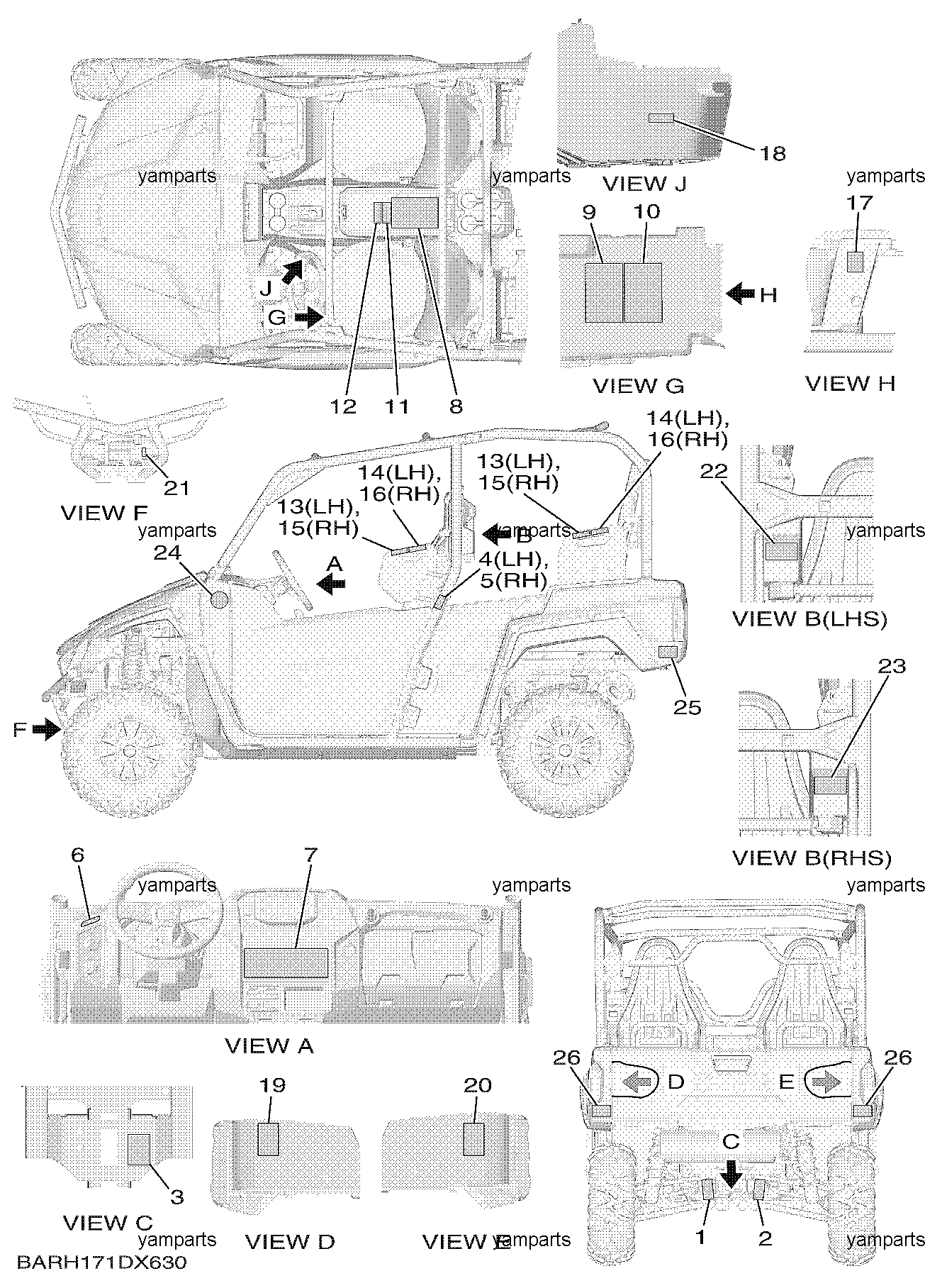 Наклейки предупреждения