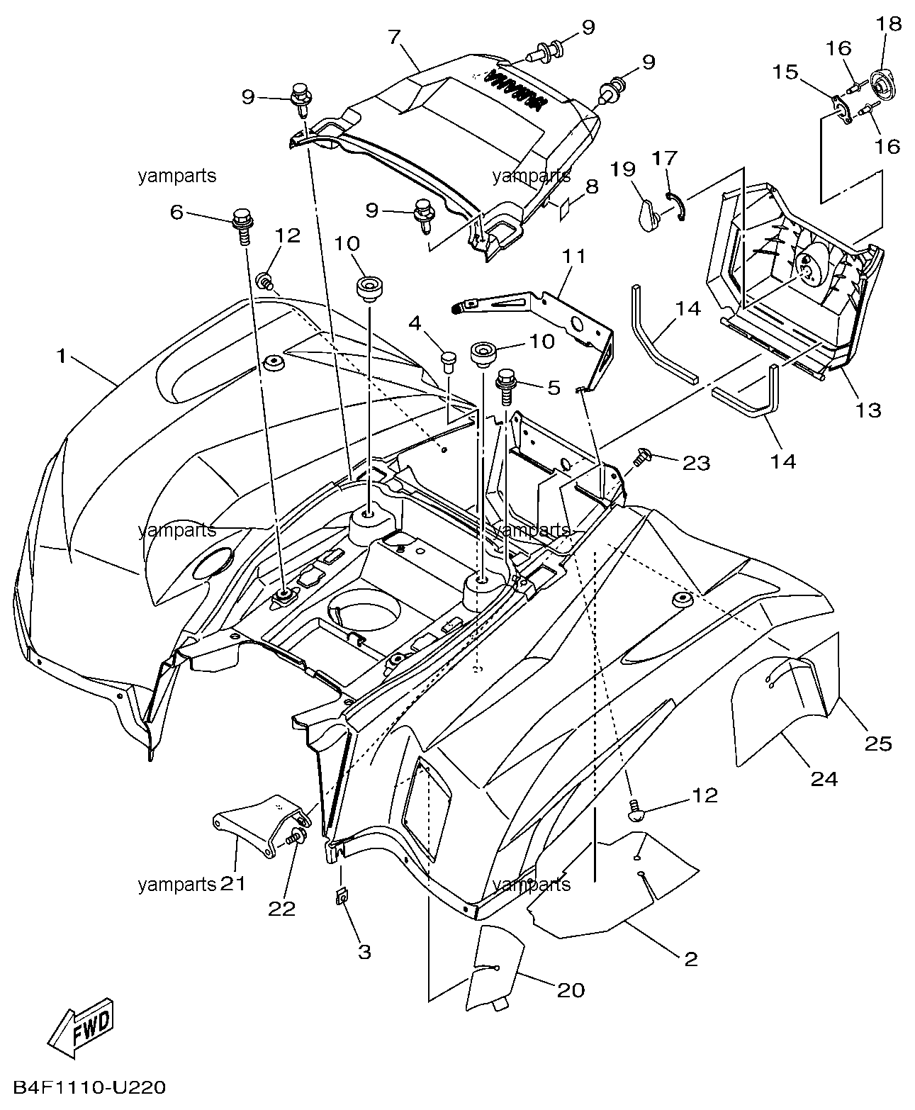 Задние детали кузова