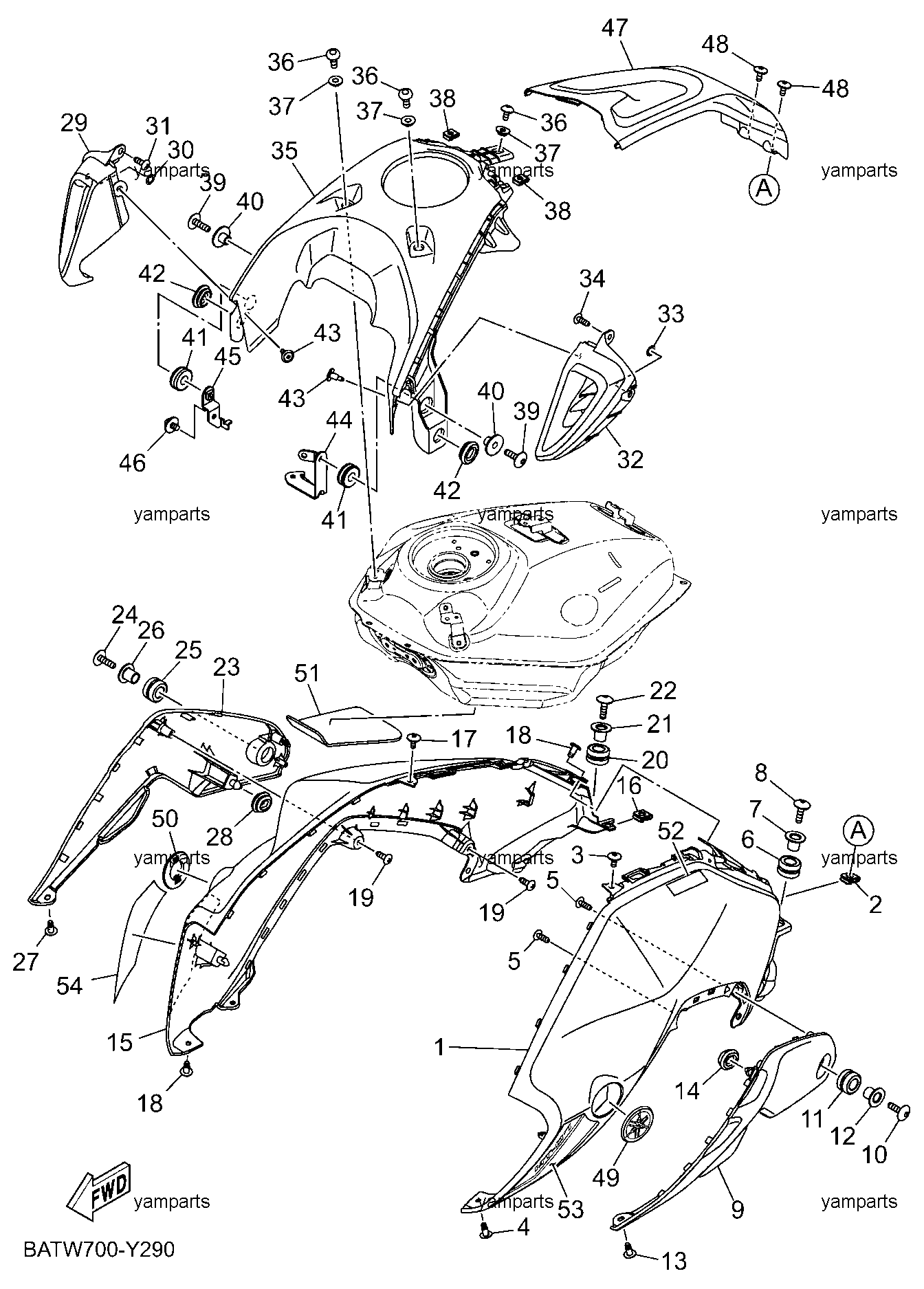 Обвес топливного бака
