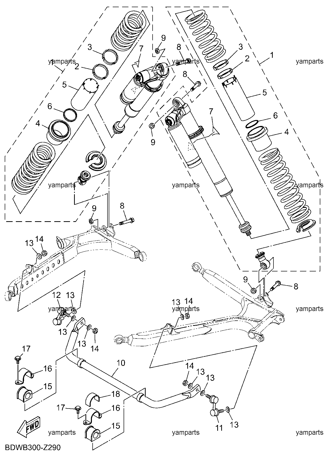Амортизаторы задние