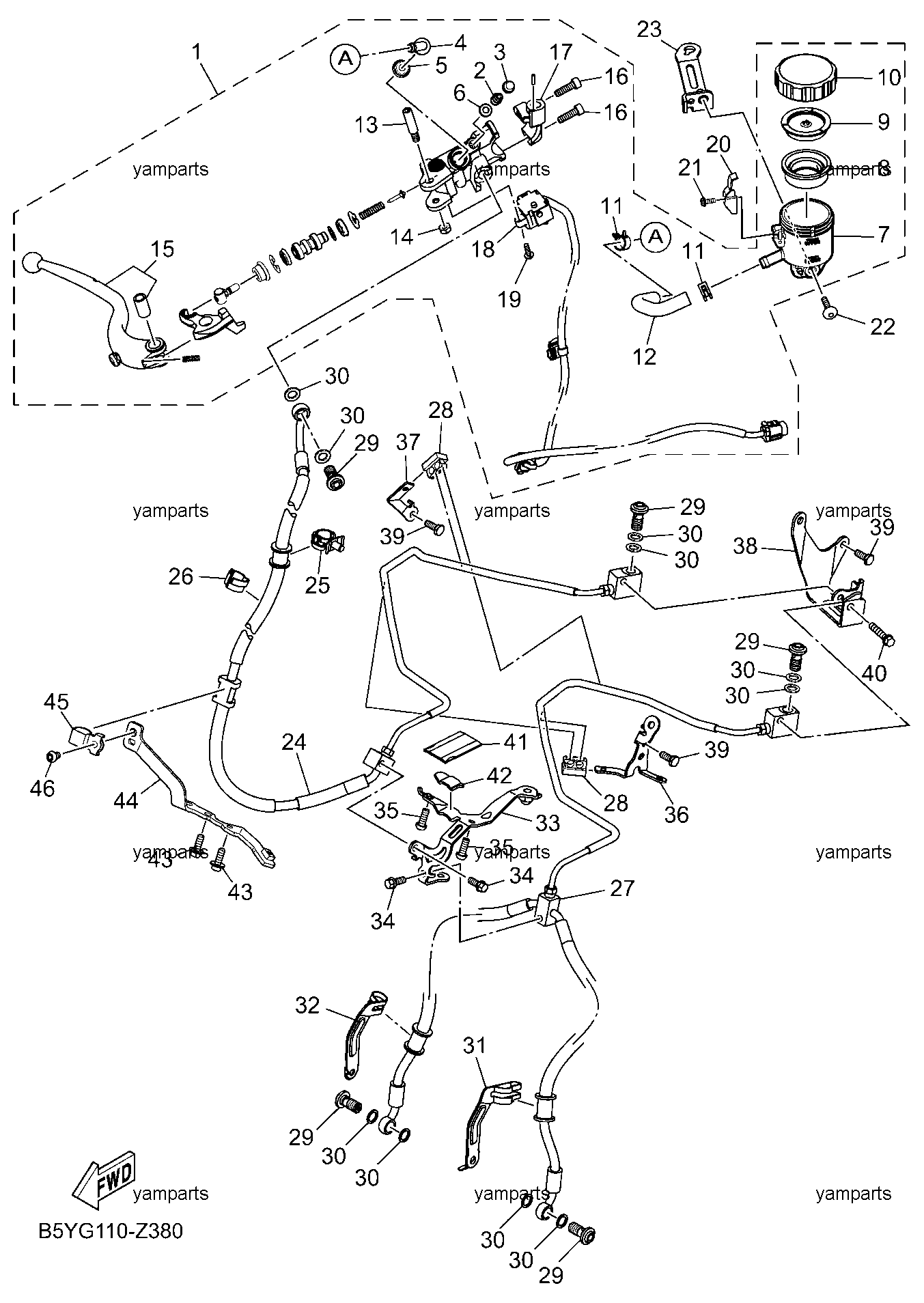 Детали передней тормозной системы