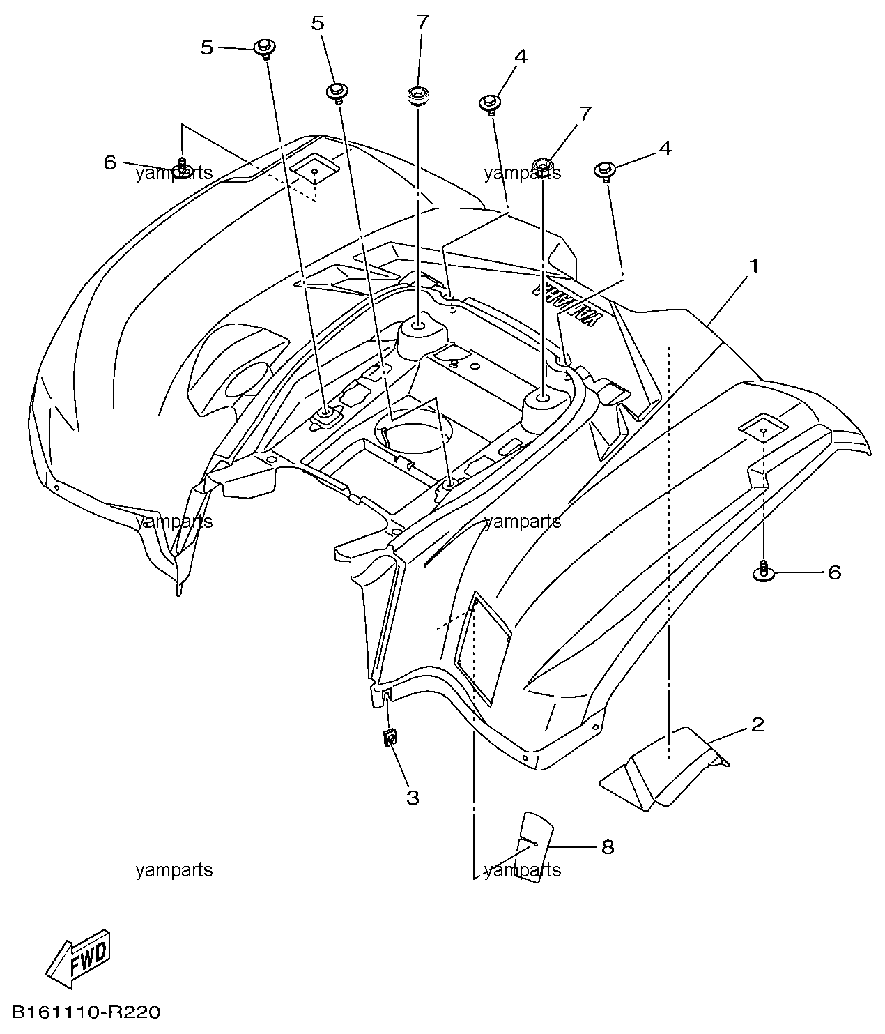 Задние детали кузова
