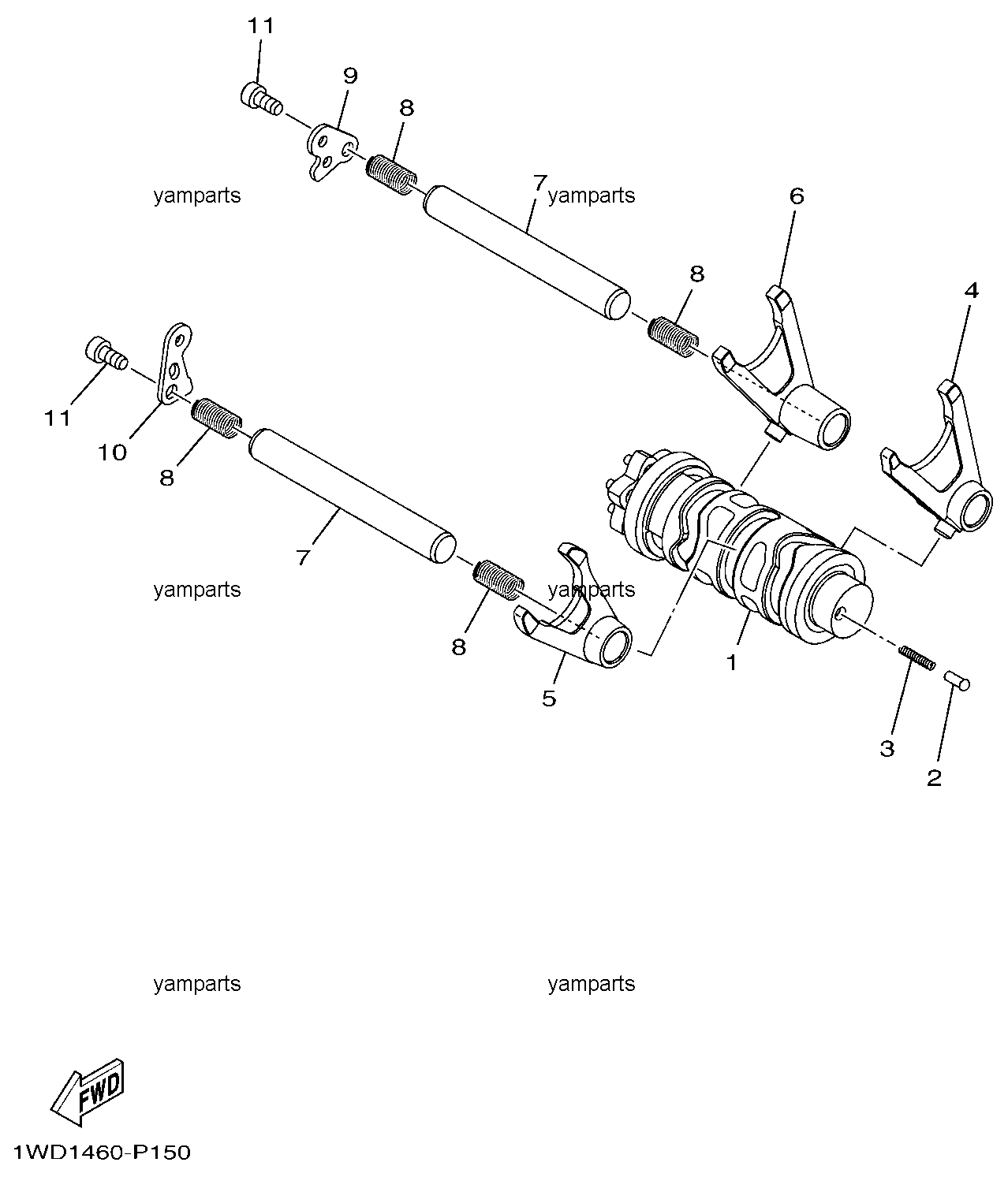 Вал переключения передач