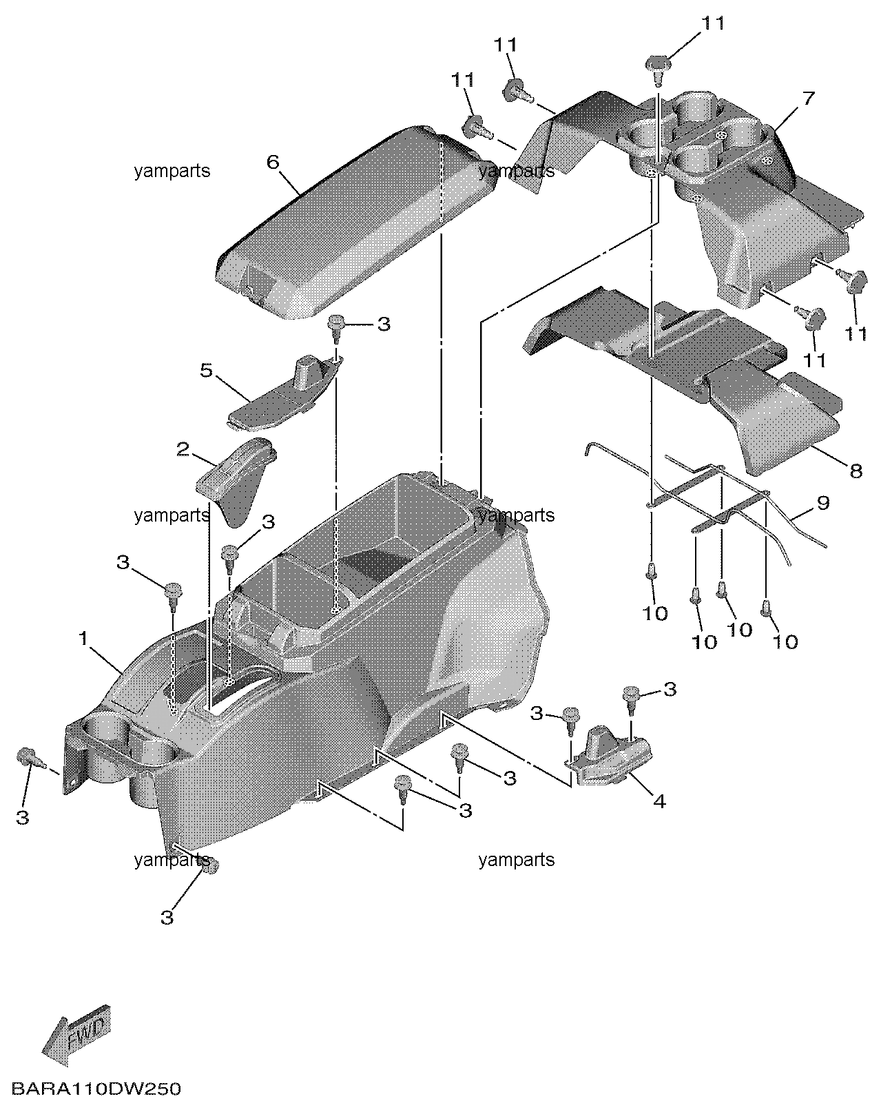 Детали кузова центральные