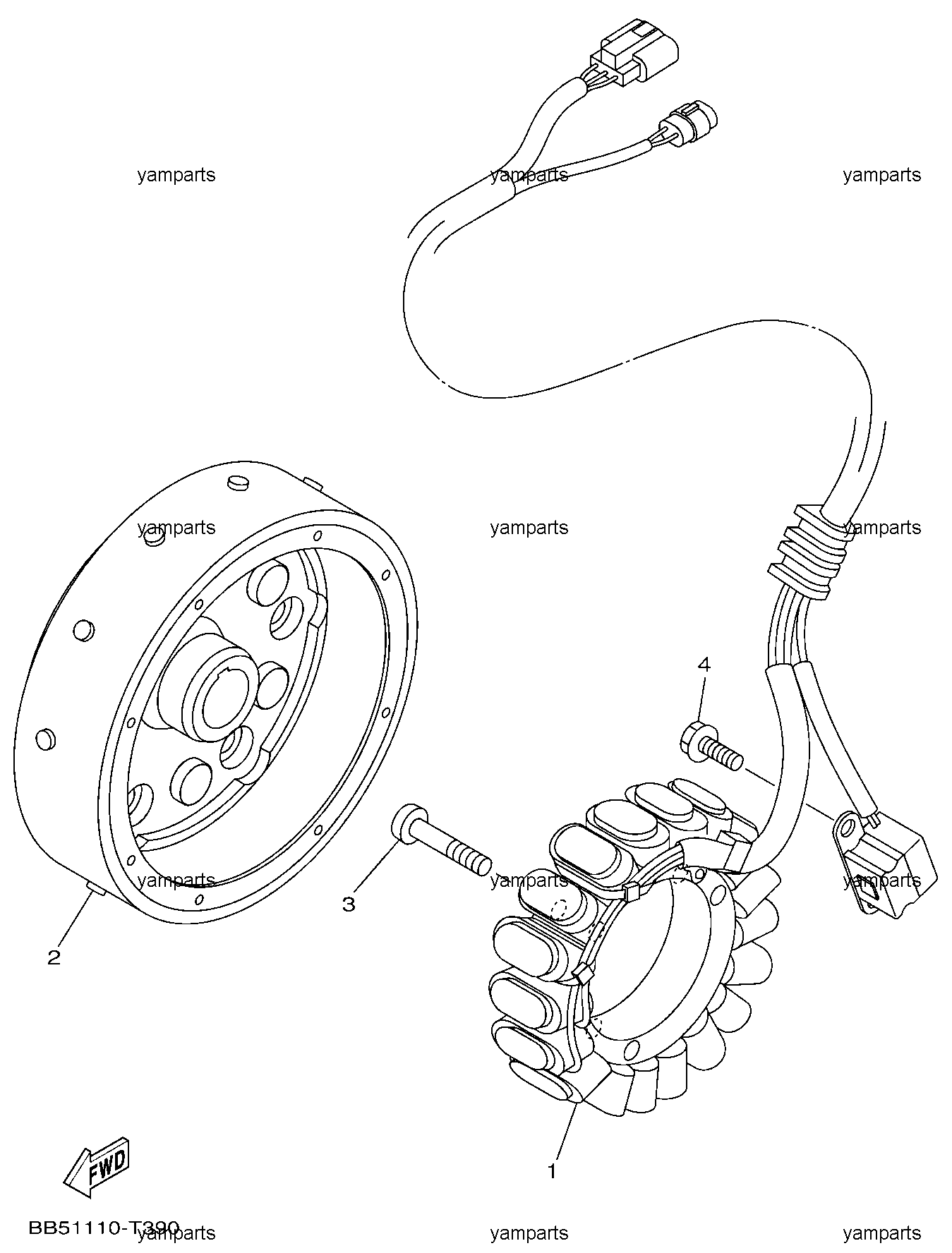 Маховик, статор