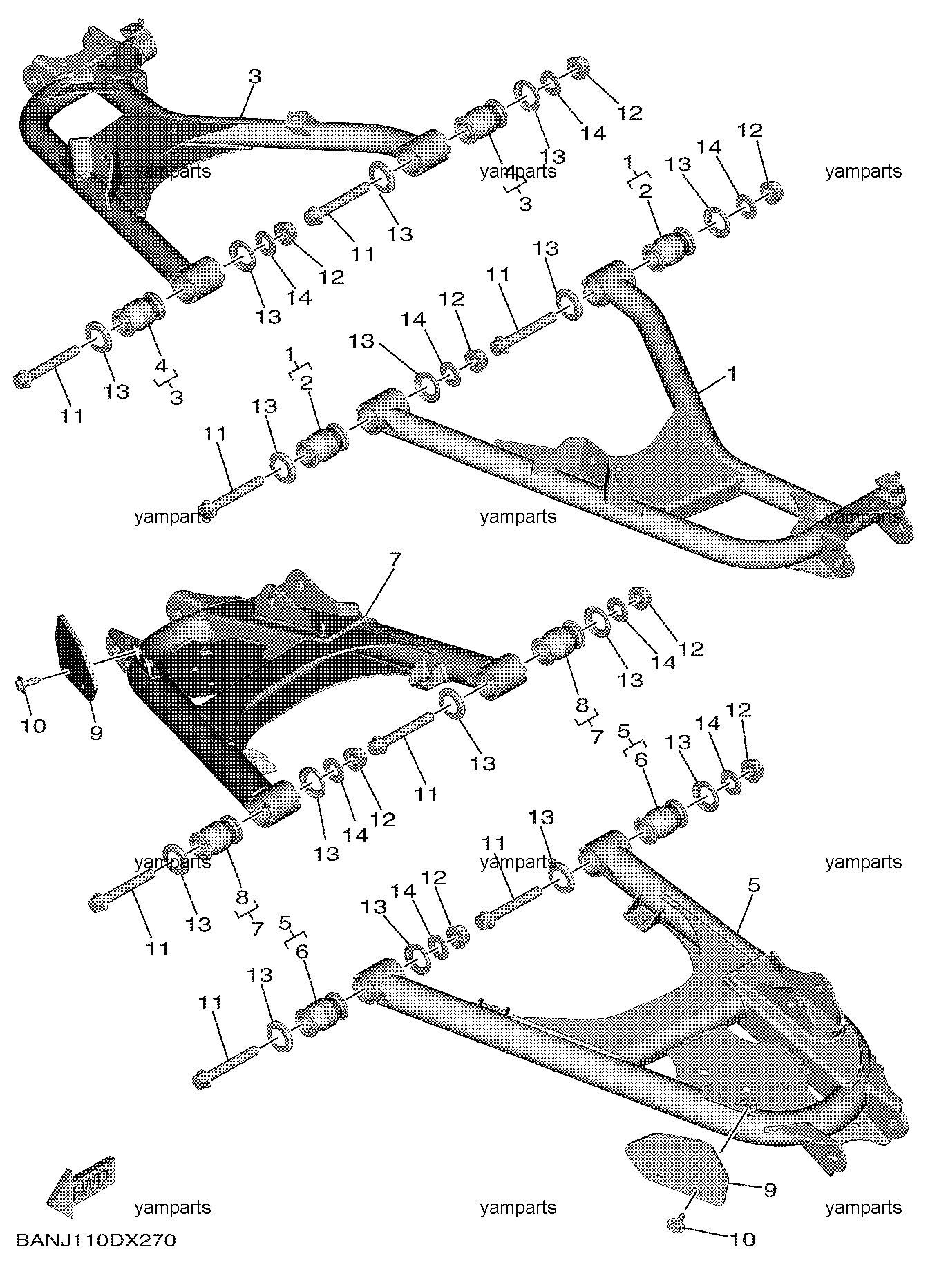 Рычаги задней подвески