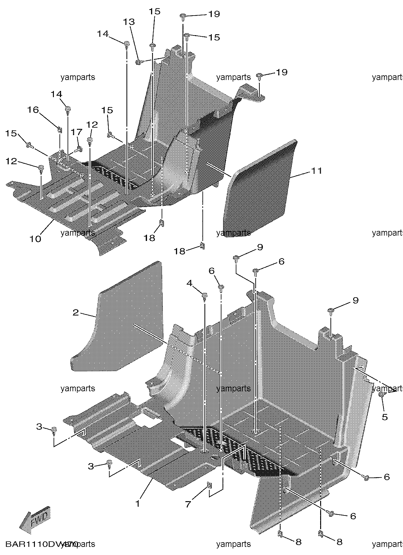 Подножки задние