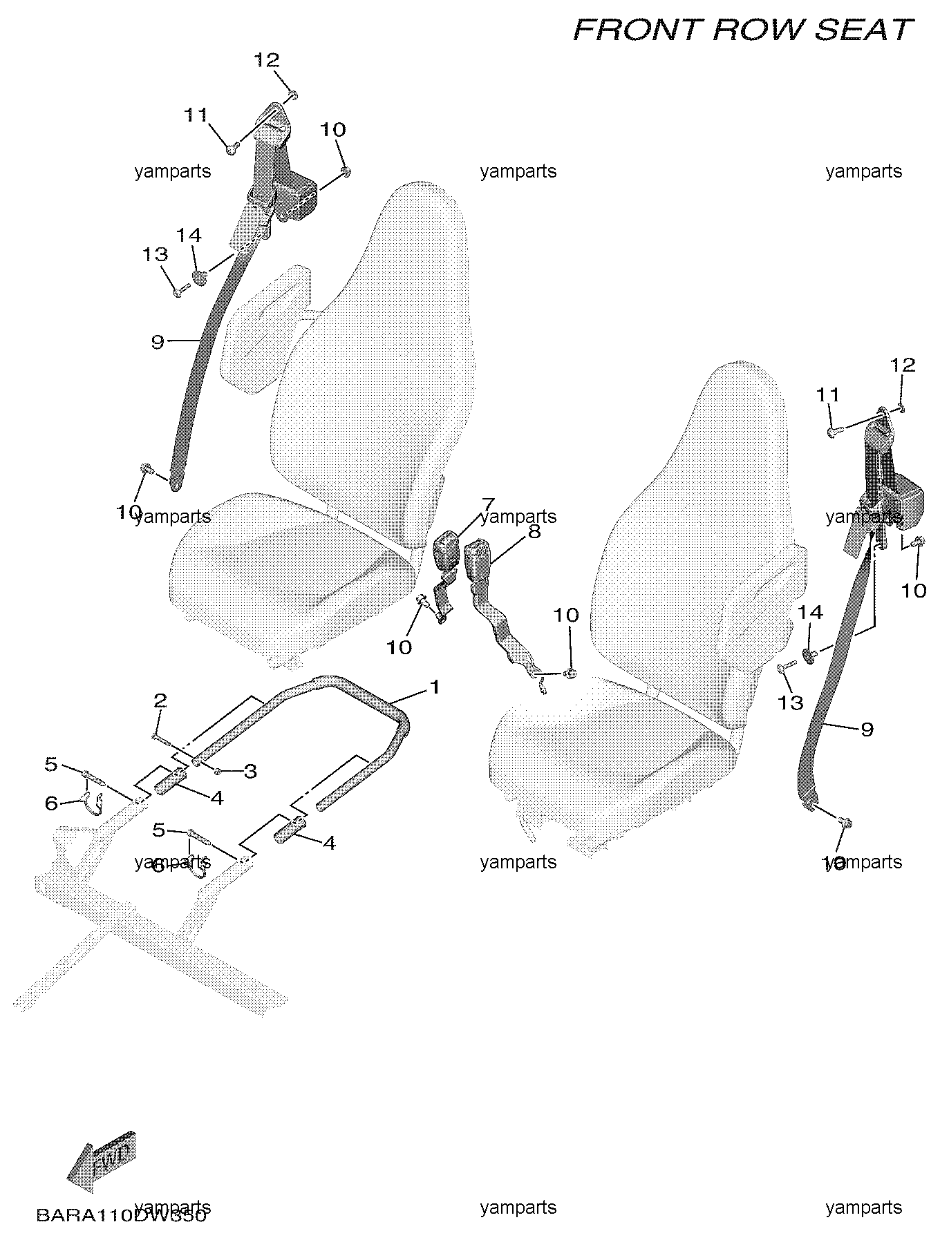 Ремни безопасности первого ряда