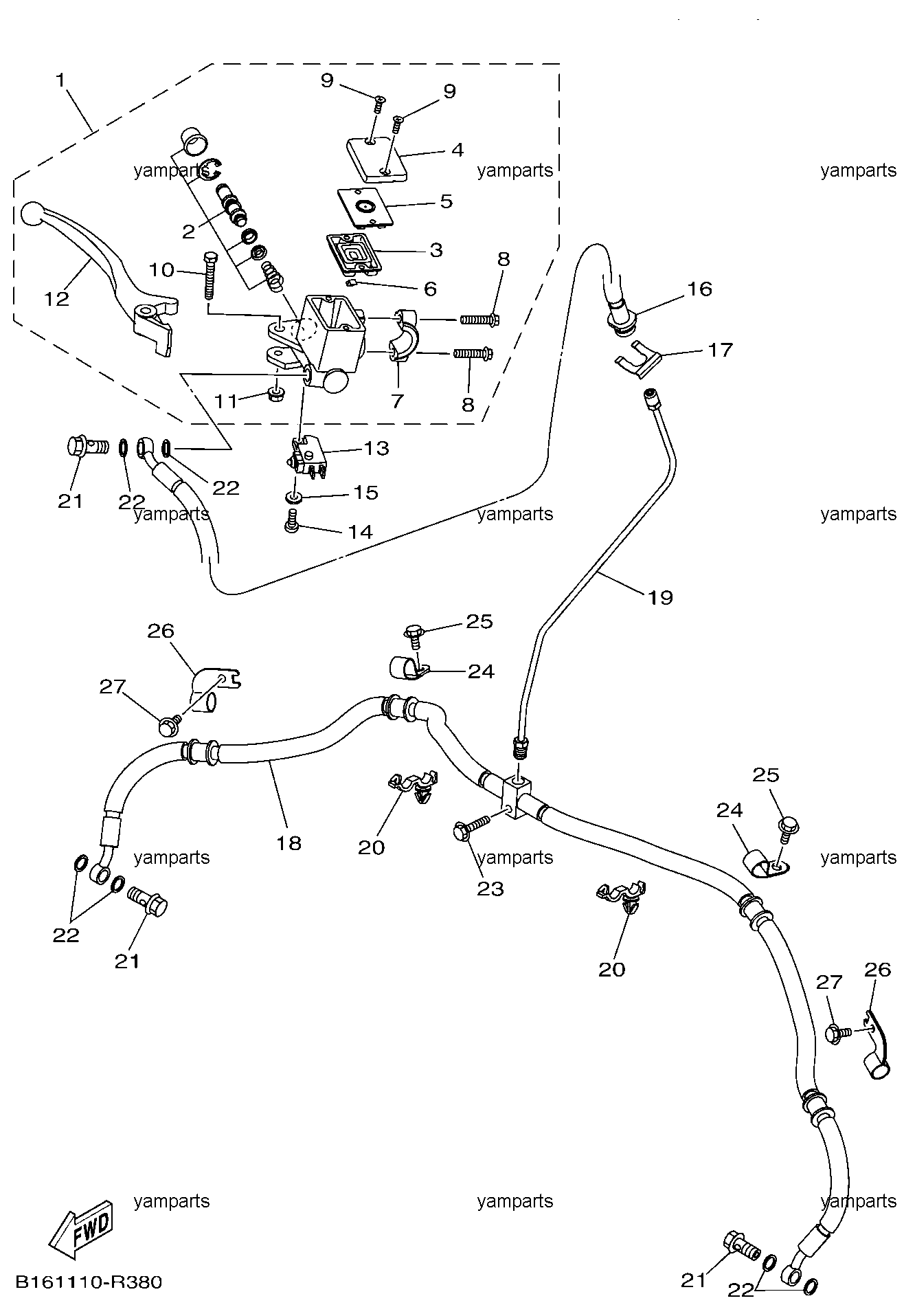 Детали передней тормозной системы