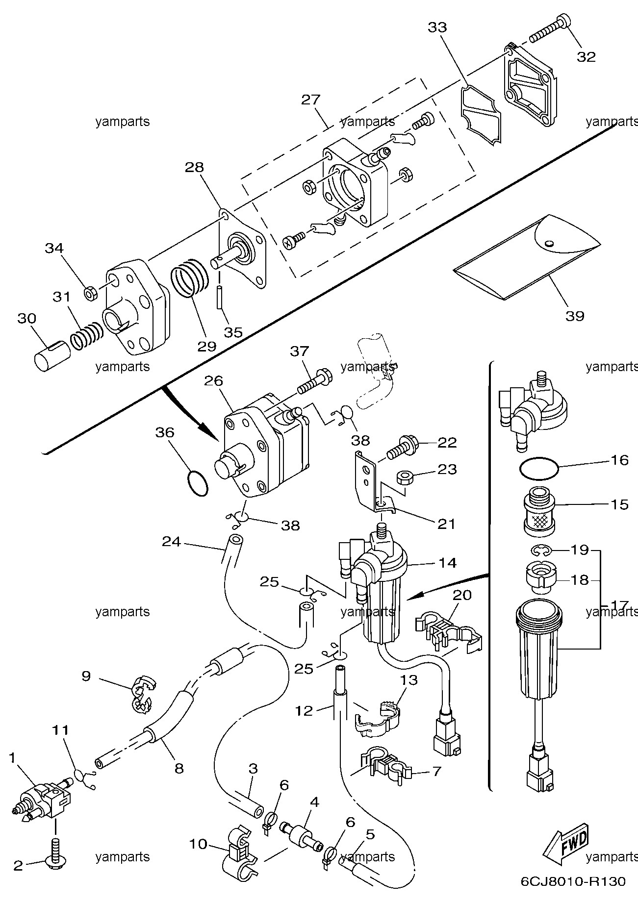 Насос подкачки топлива, фильтр