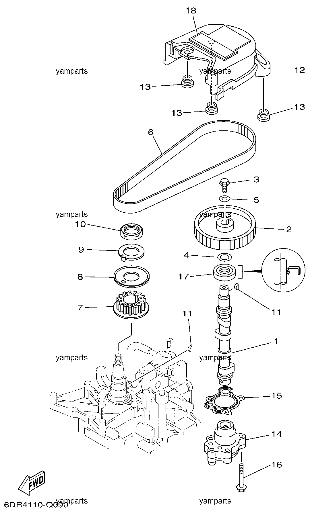 Вал распределительный, ремень