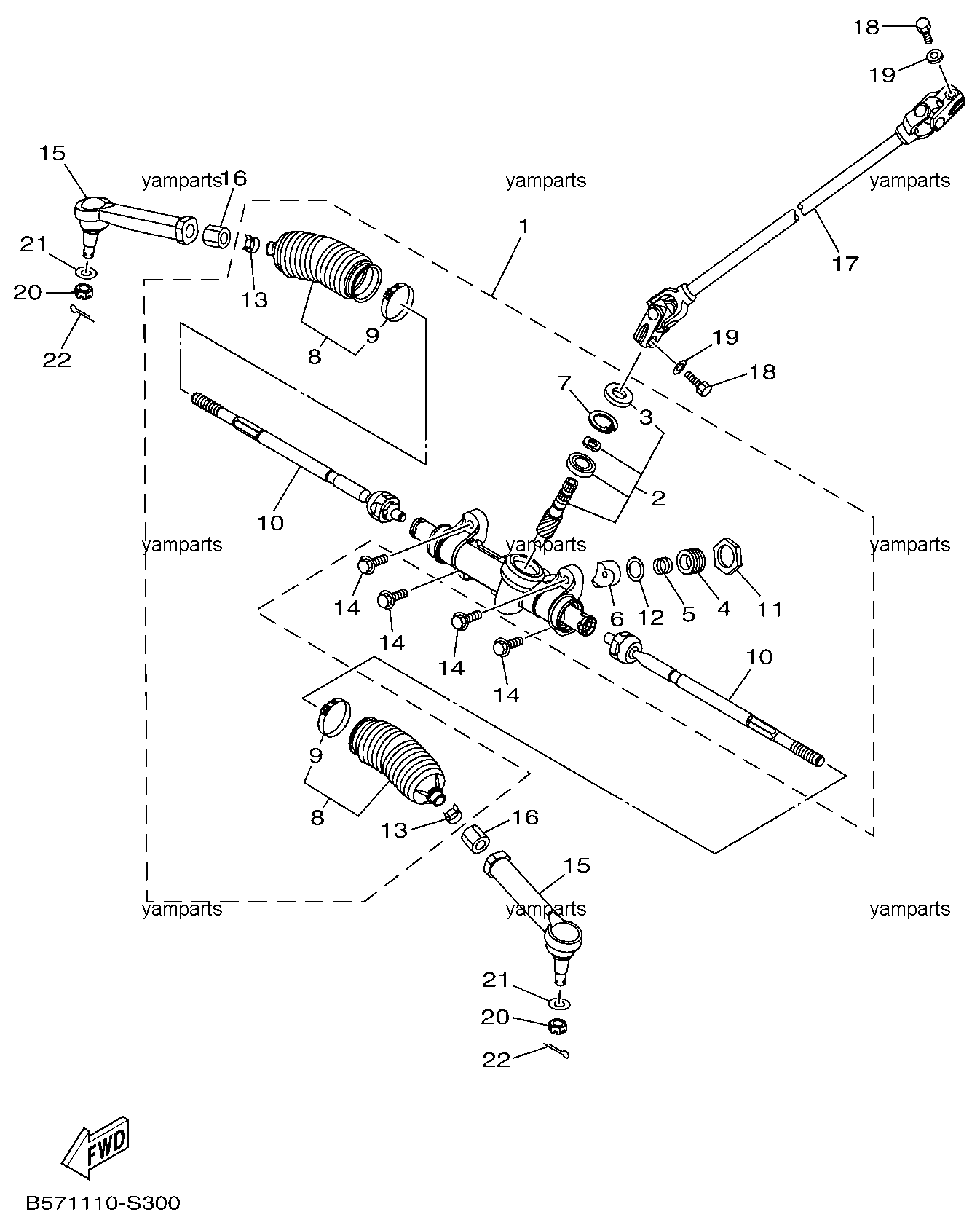 Управление рулевое (рейка)