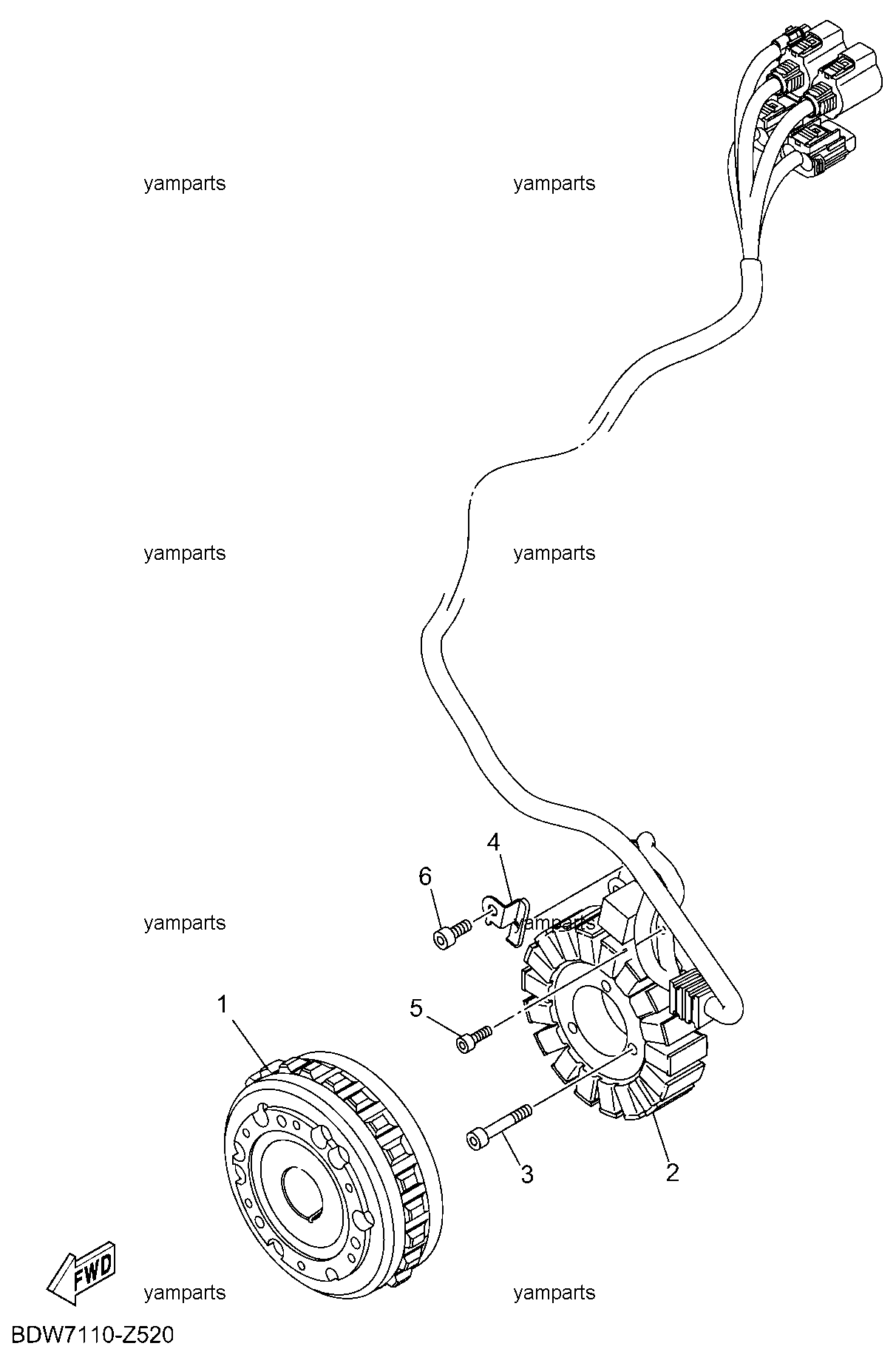 Маховик, статор