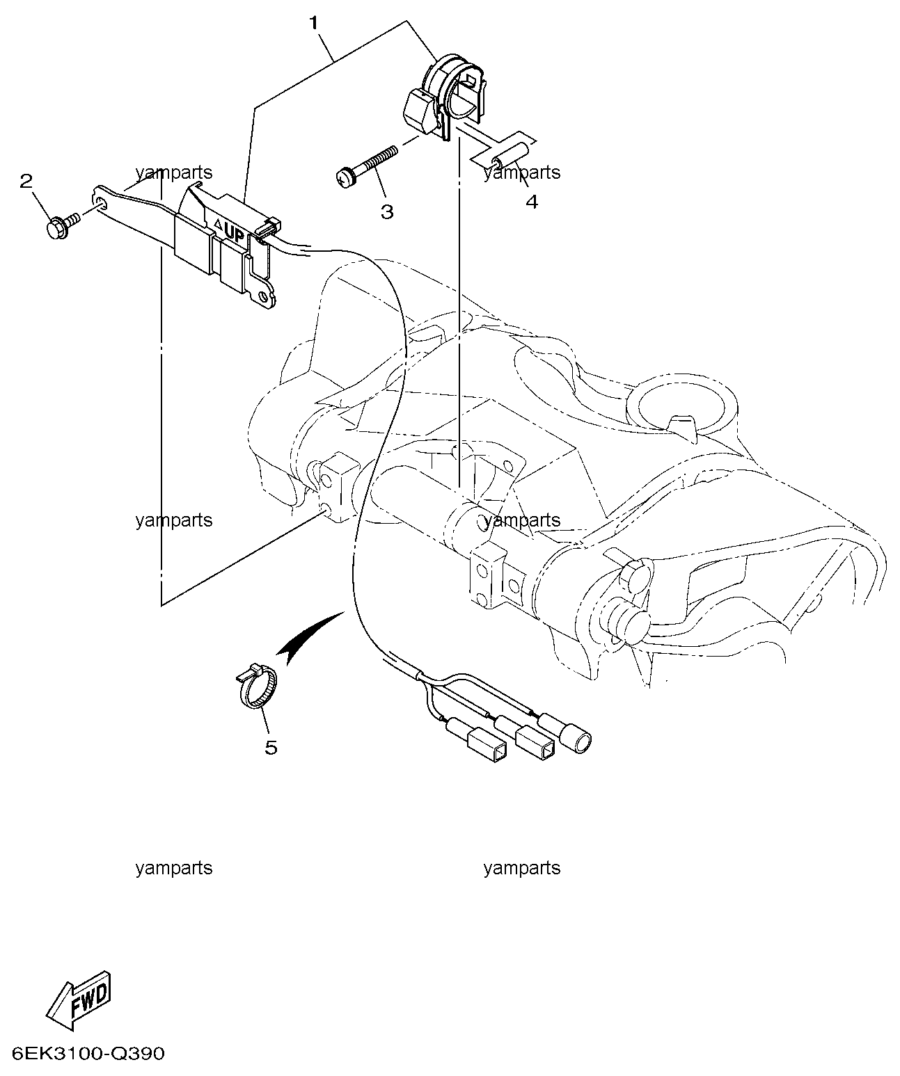 Датчик ограничения подъёма двигателя (опционально)