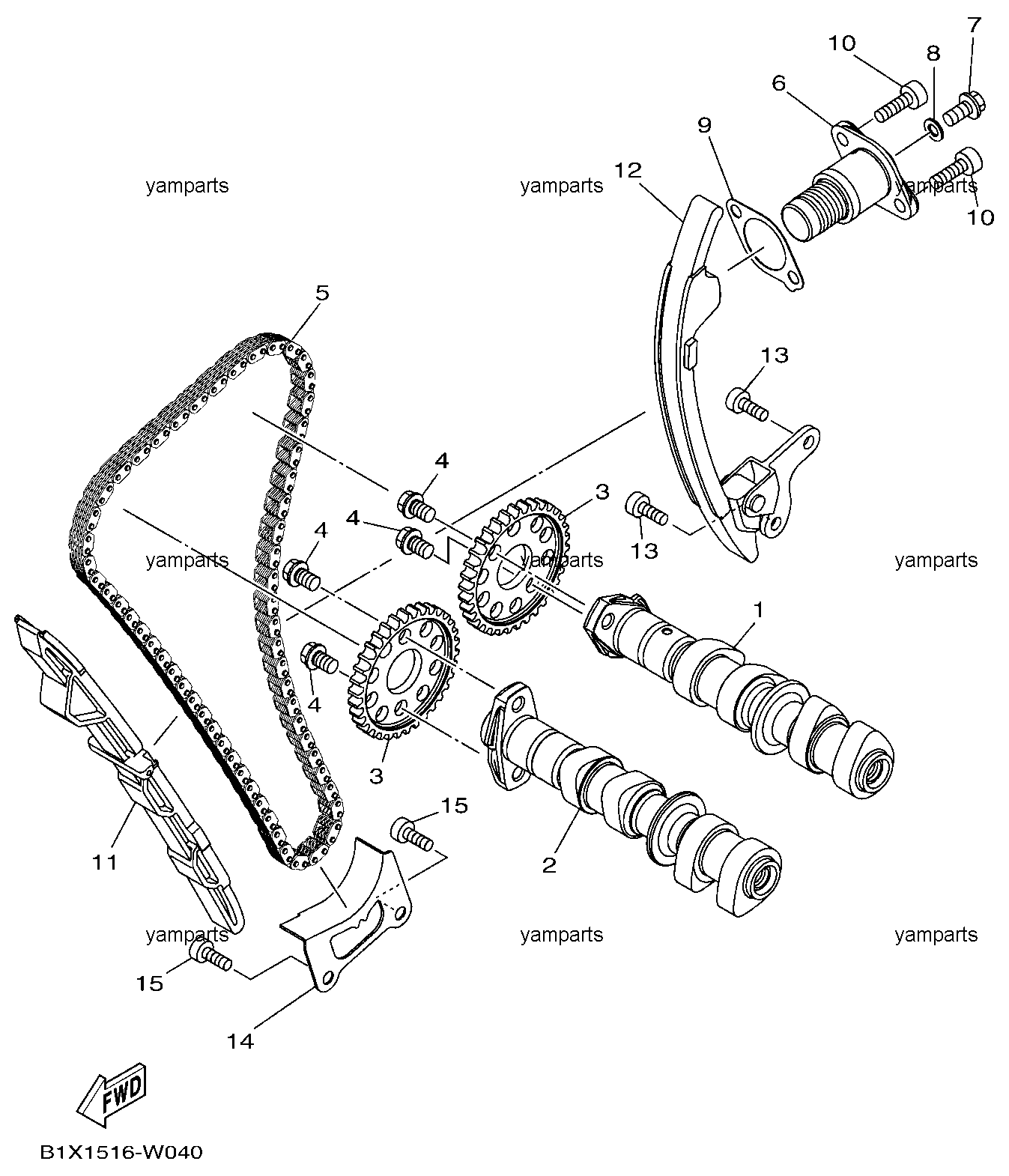 Распредвалы, цепь