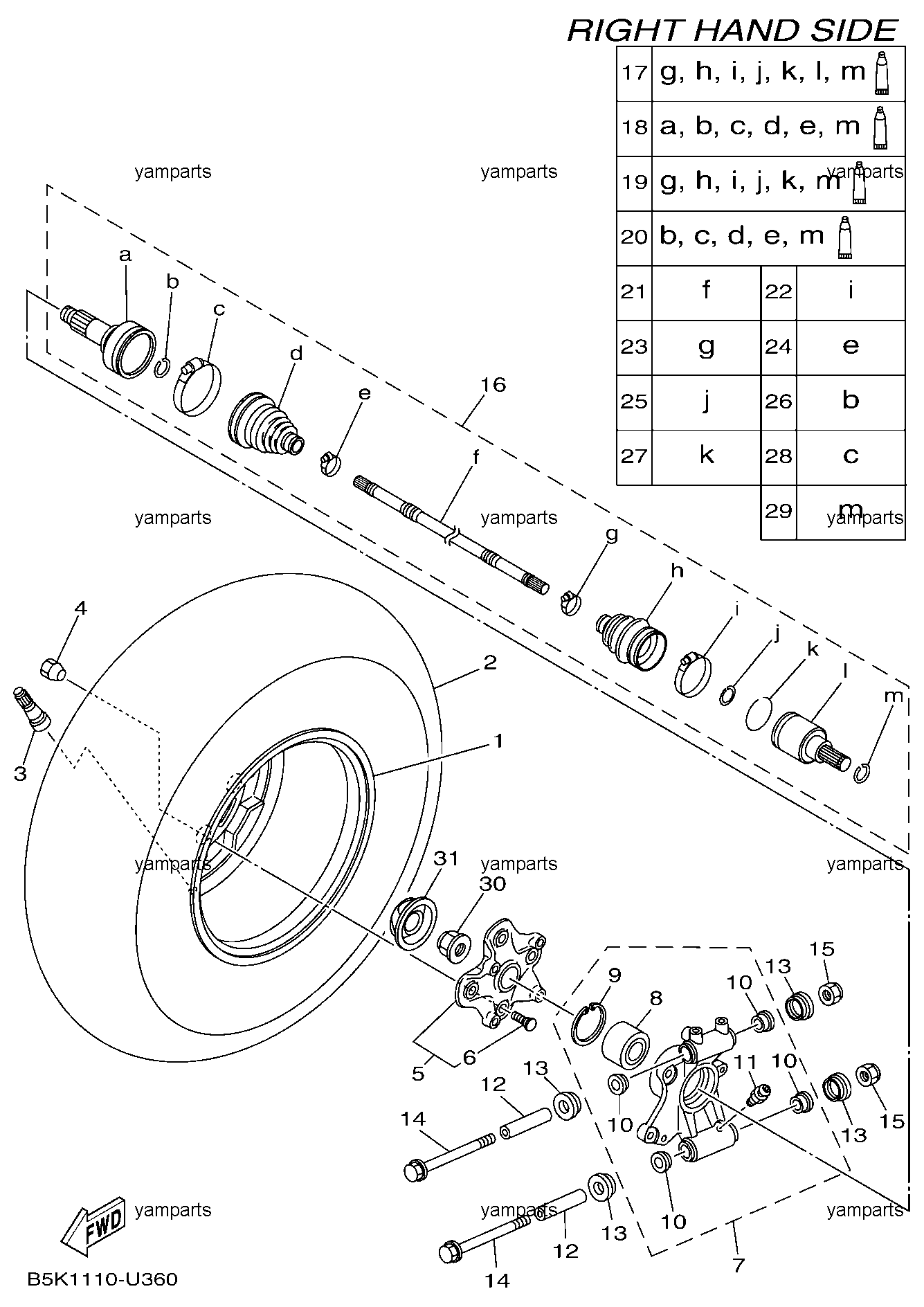 Привод и колесо задние правые