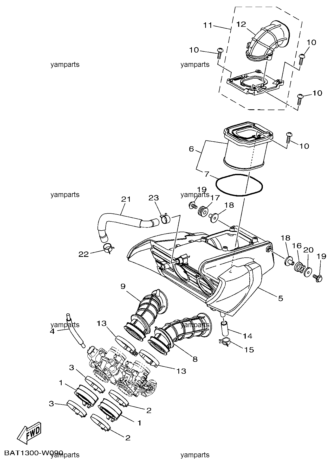 Детали впуска, фильтр воздушный