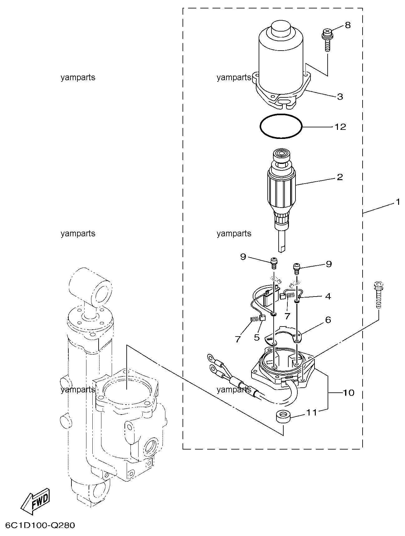 Электромотор гидроподъёмника