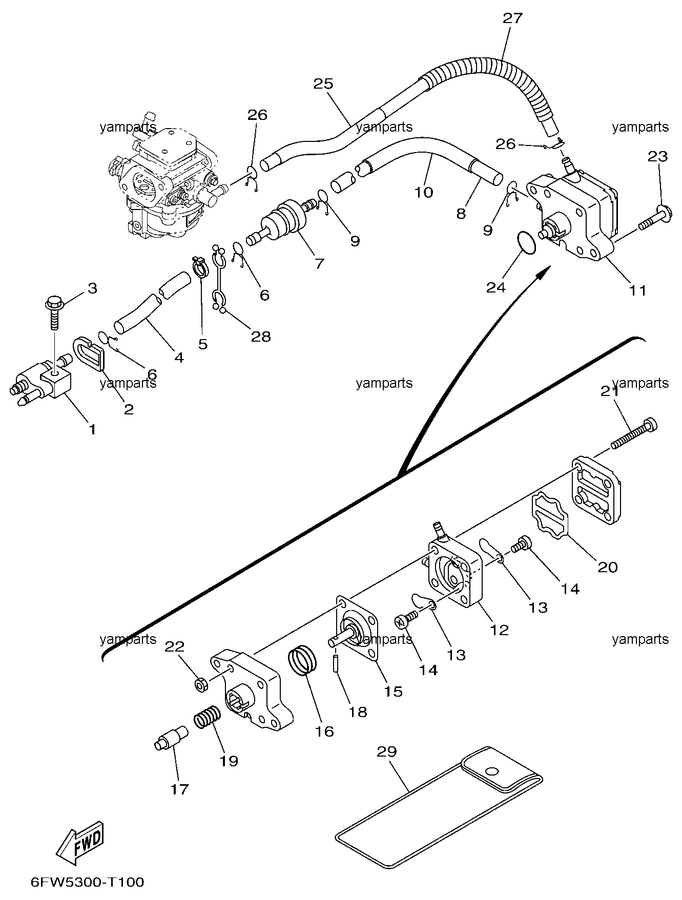 Насос топливный, фильтр