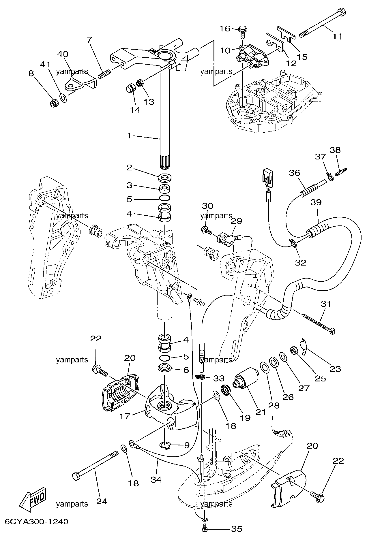 Подвеска двигателя (ось поворота)