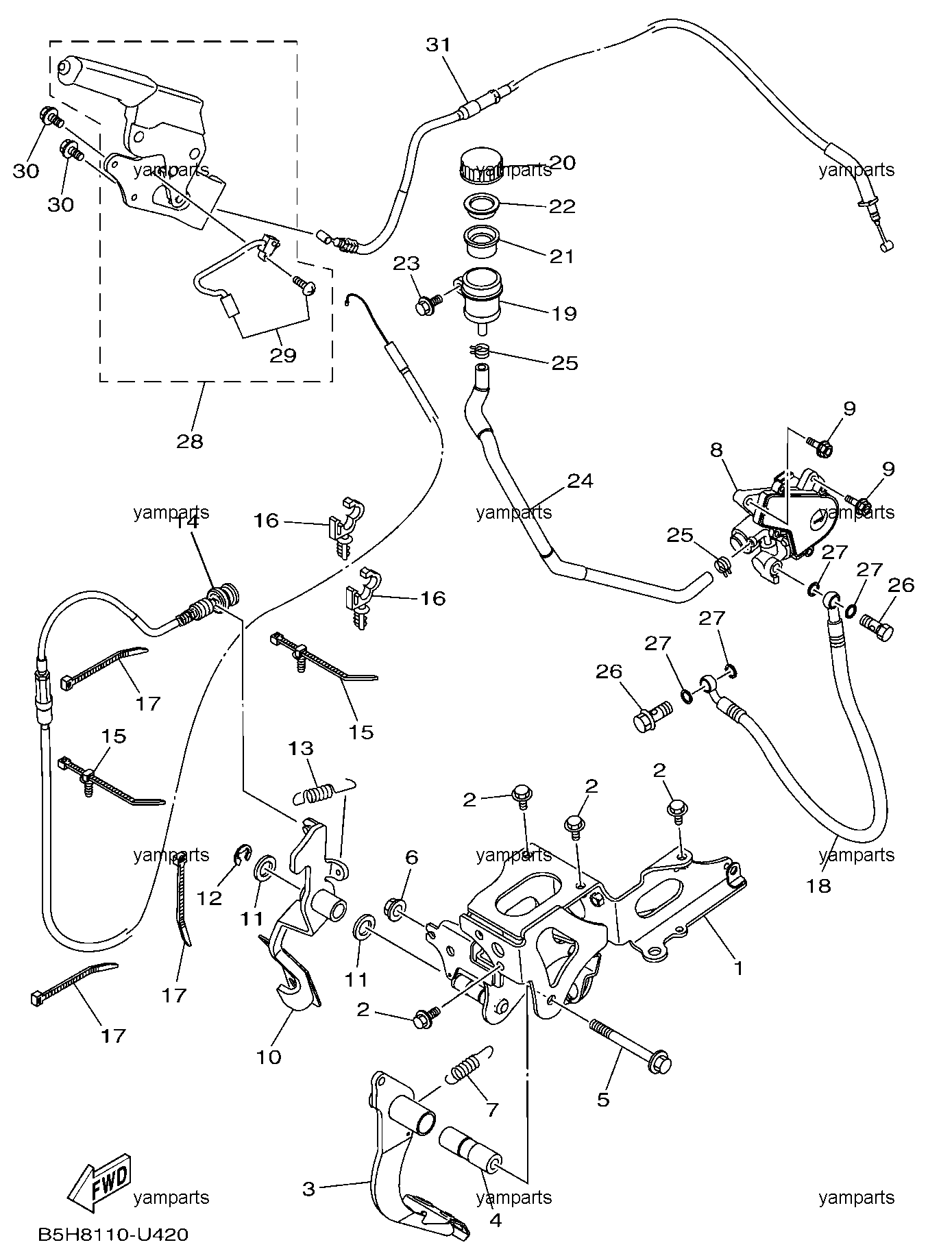 Детали сцепления, педали, "ручник"