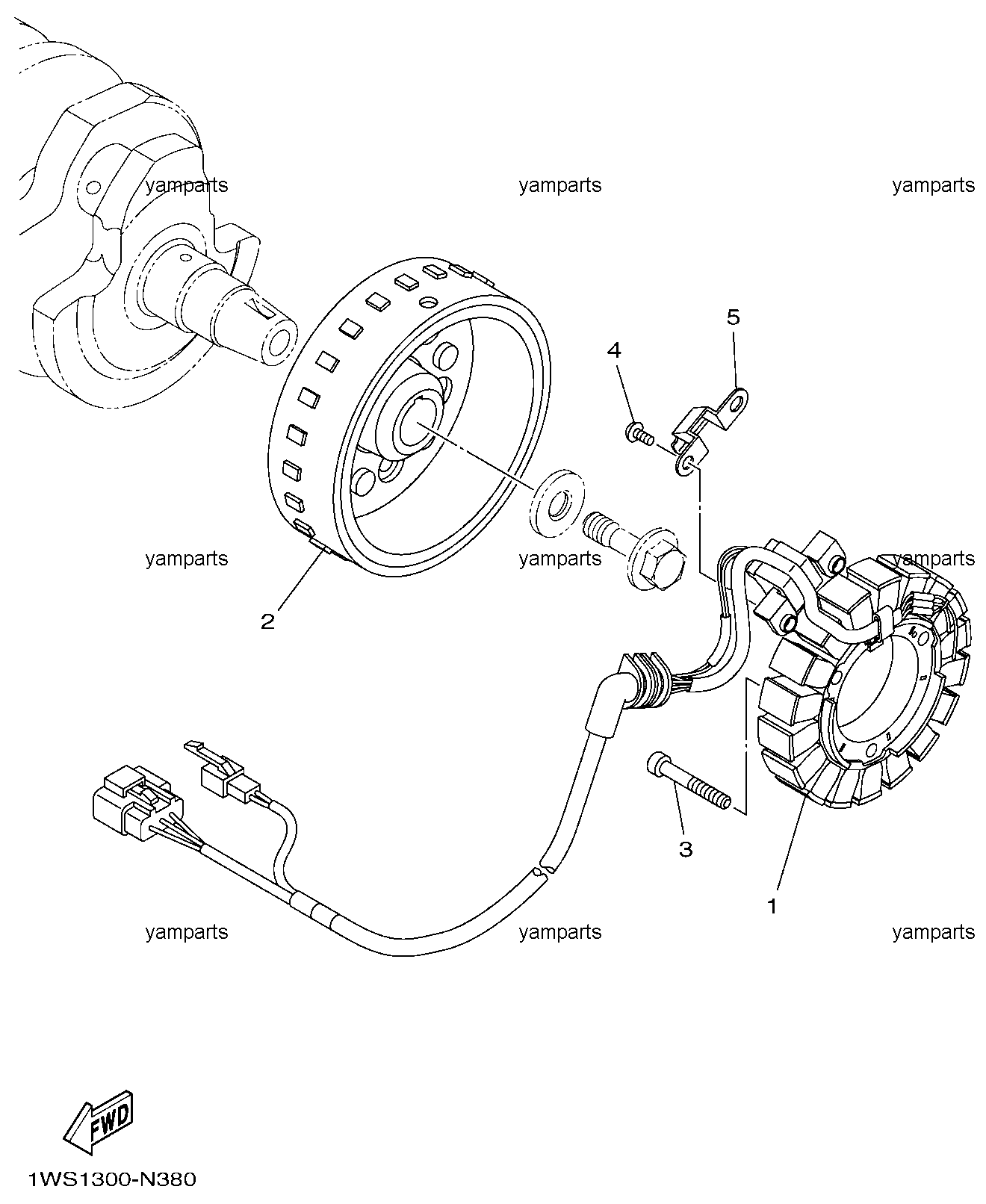 Маховик, статор