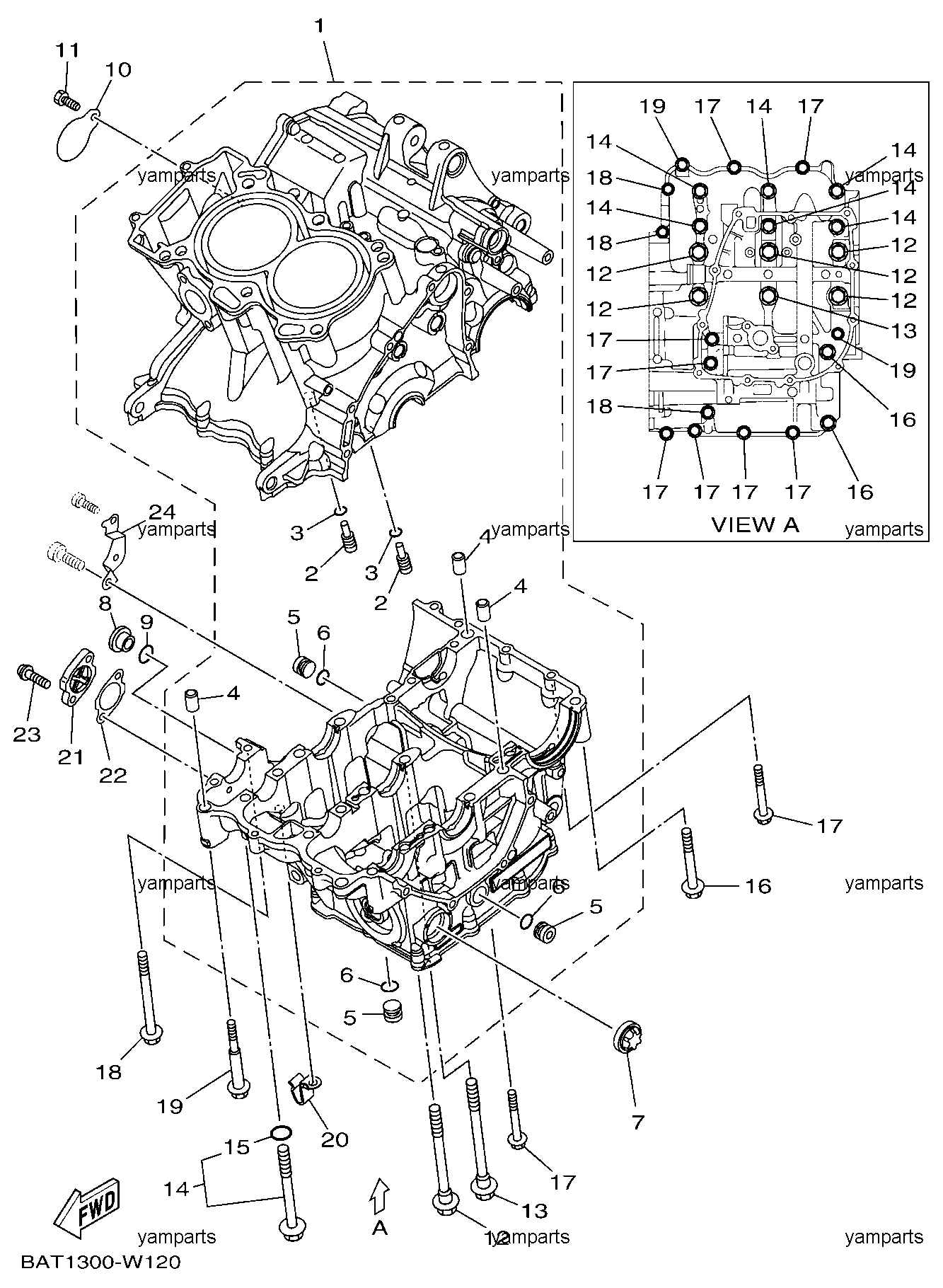 Блок цилиндров, картер