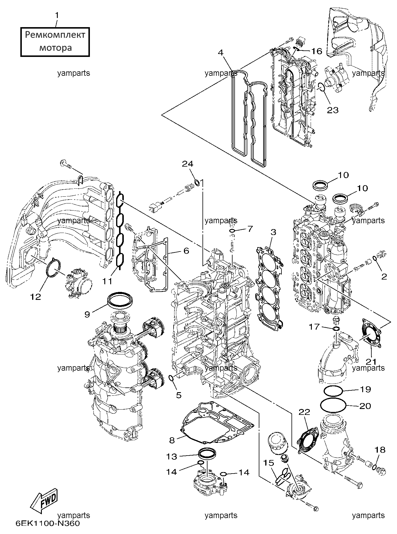 Комплект ремонтный (мотора)
