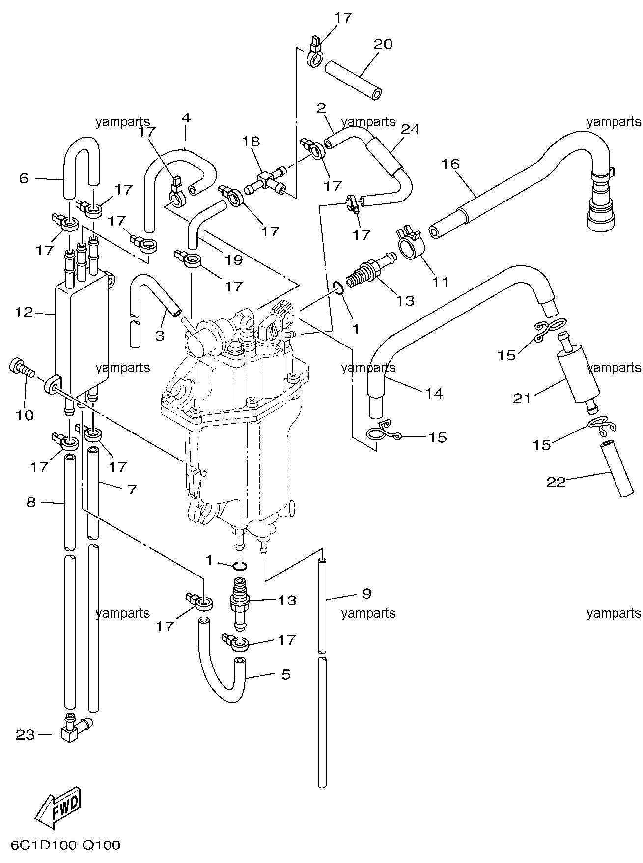 Детали топливного блока внешние