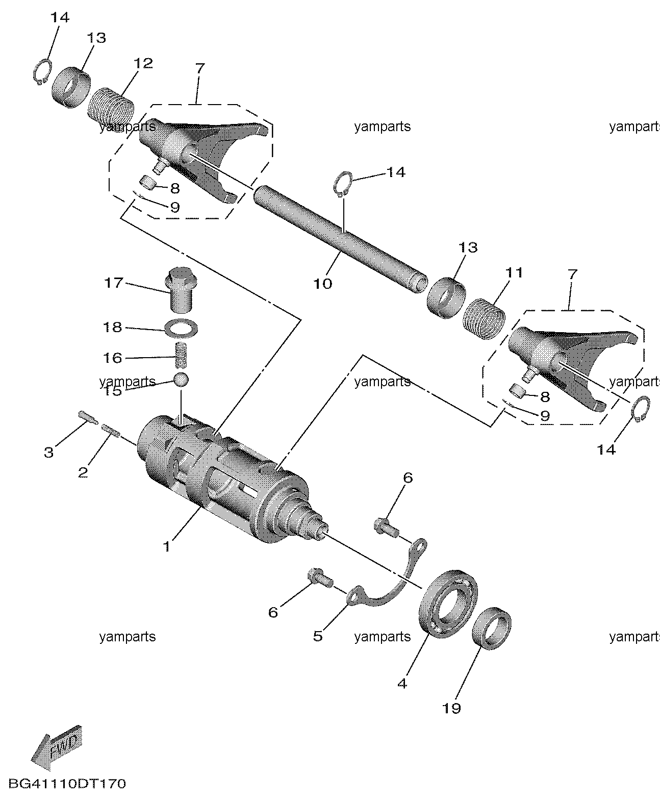 Вал копирный, вилки