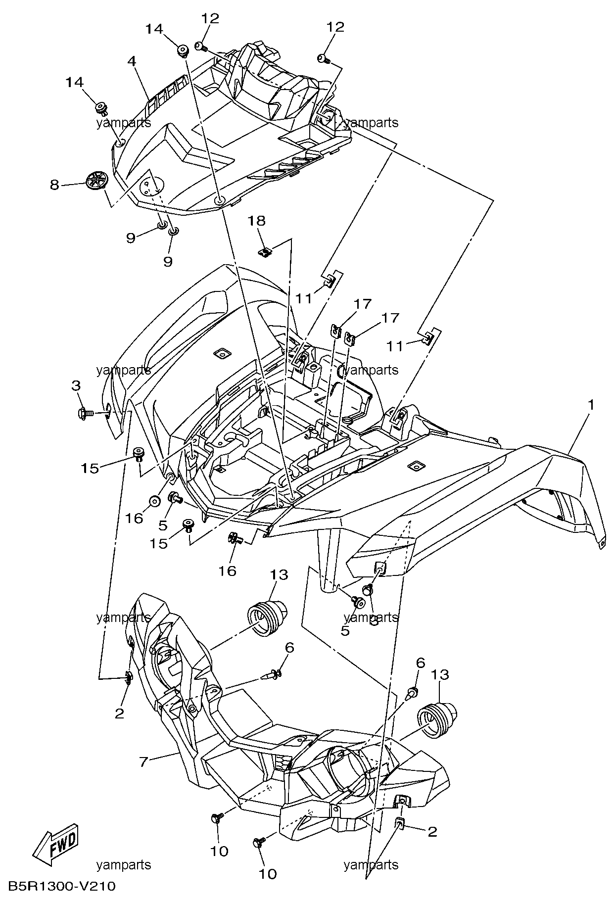 Передние детали кузова