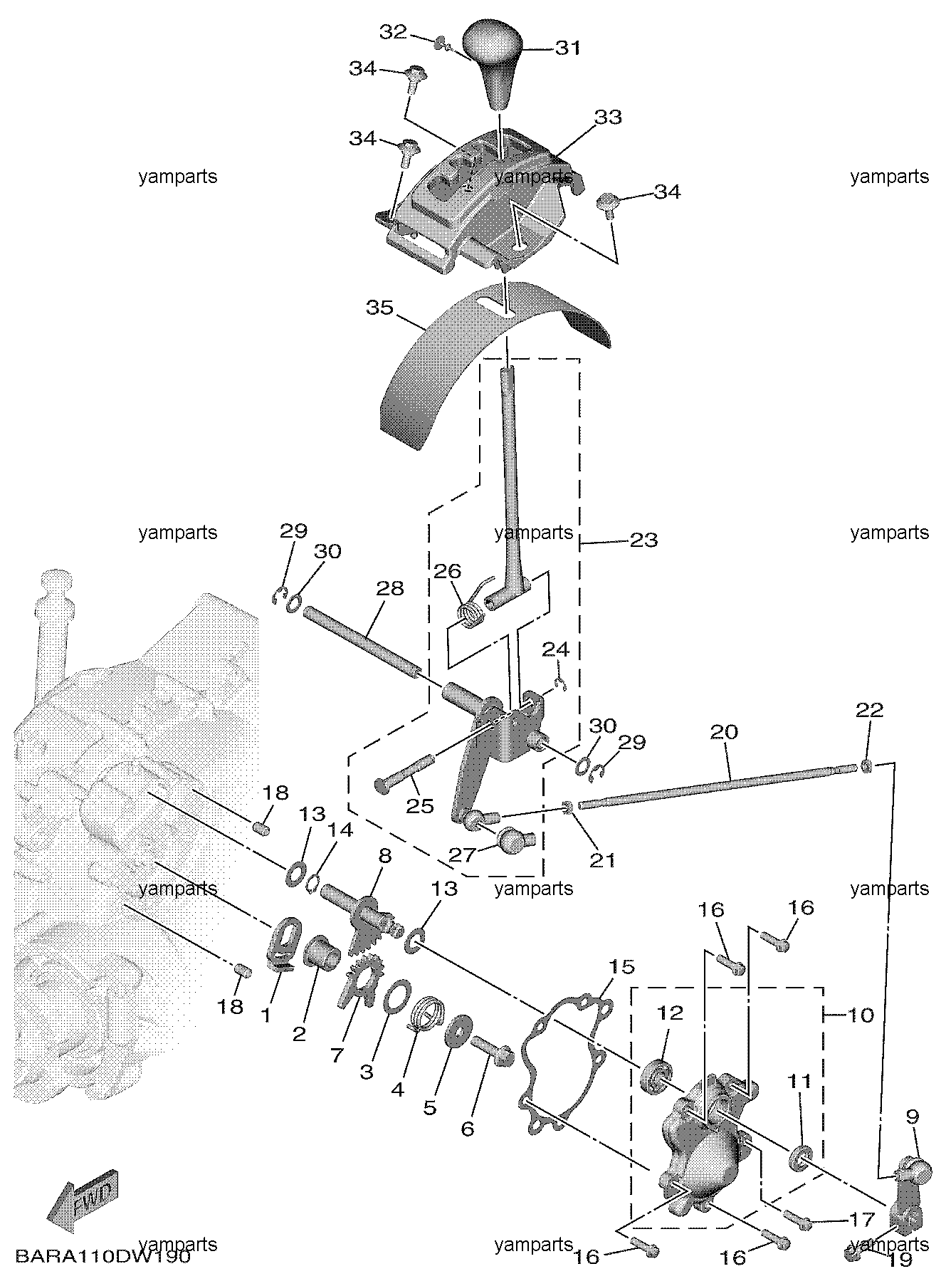 Ручка, механизм переключения