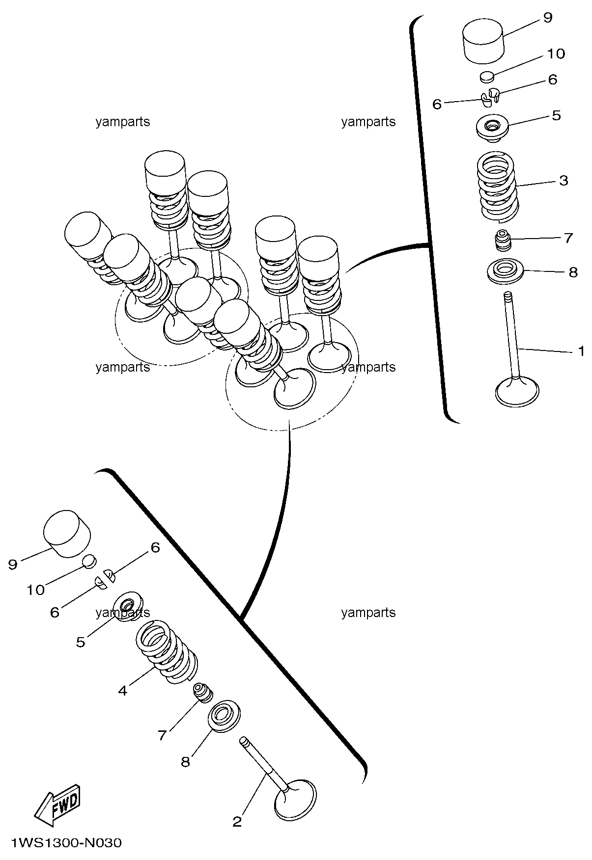 Клапаны головки блока
