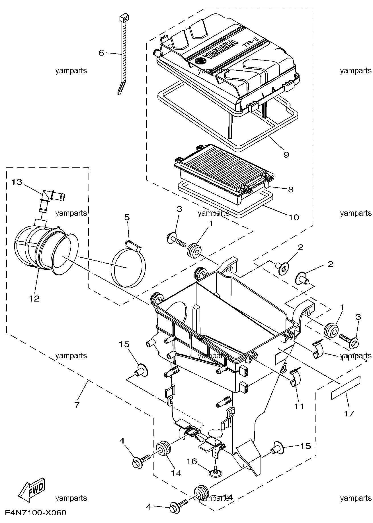 Детали впуска, фильтр воздушный