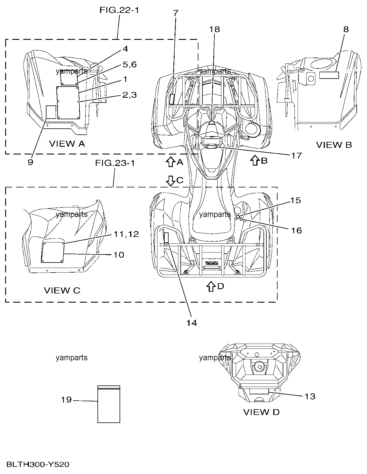 Наклейки предупреждения