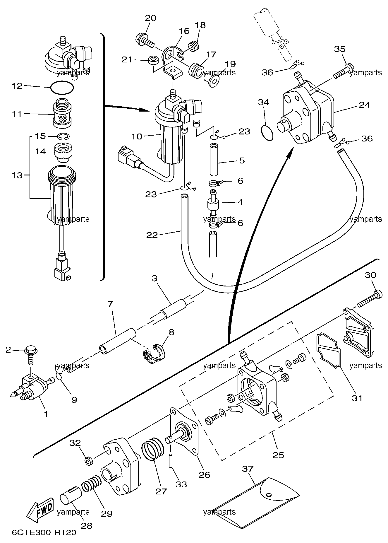 Насос топливный, фильтр
