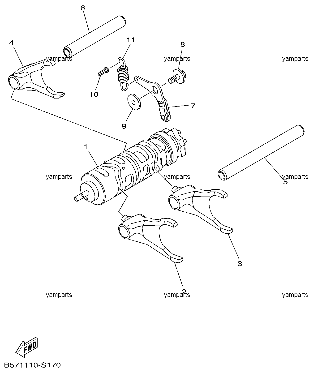 Вал копирный, вилки