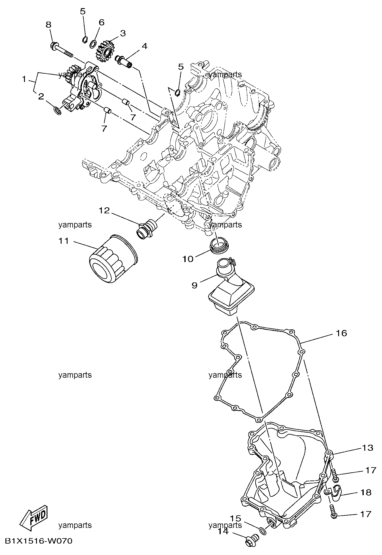 Насос масляный, фильтр