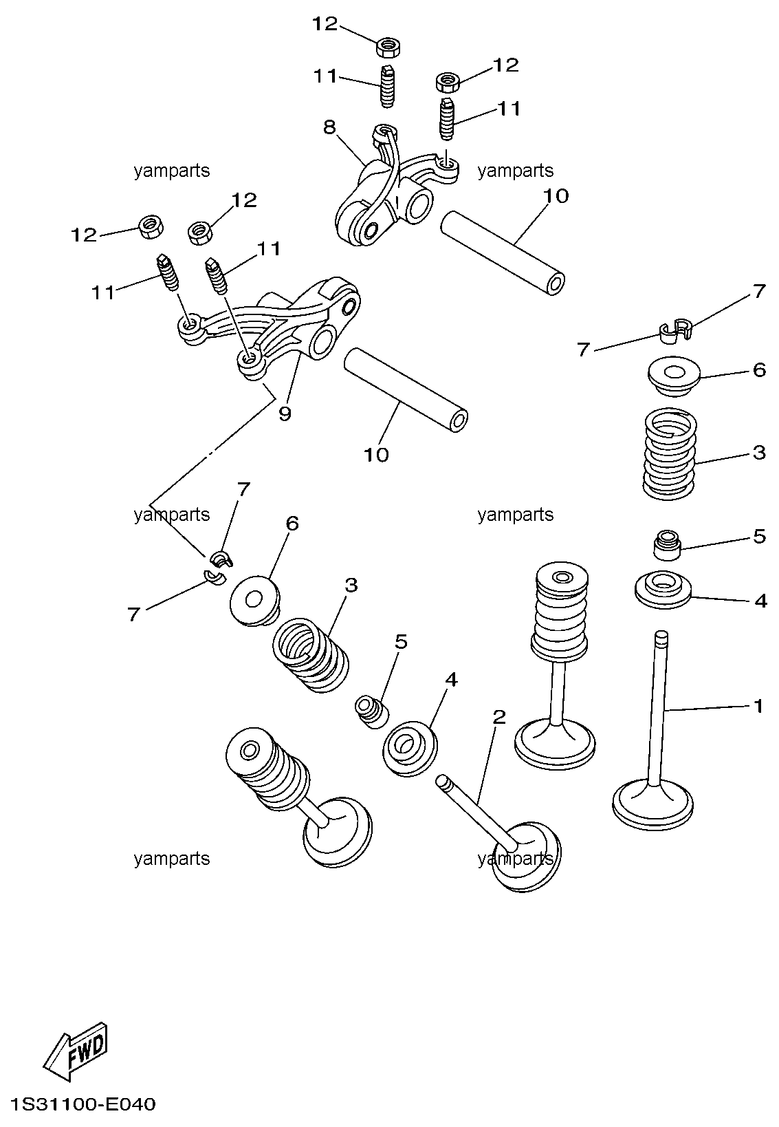 Клапаны головки