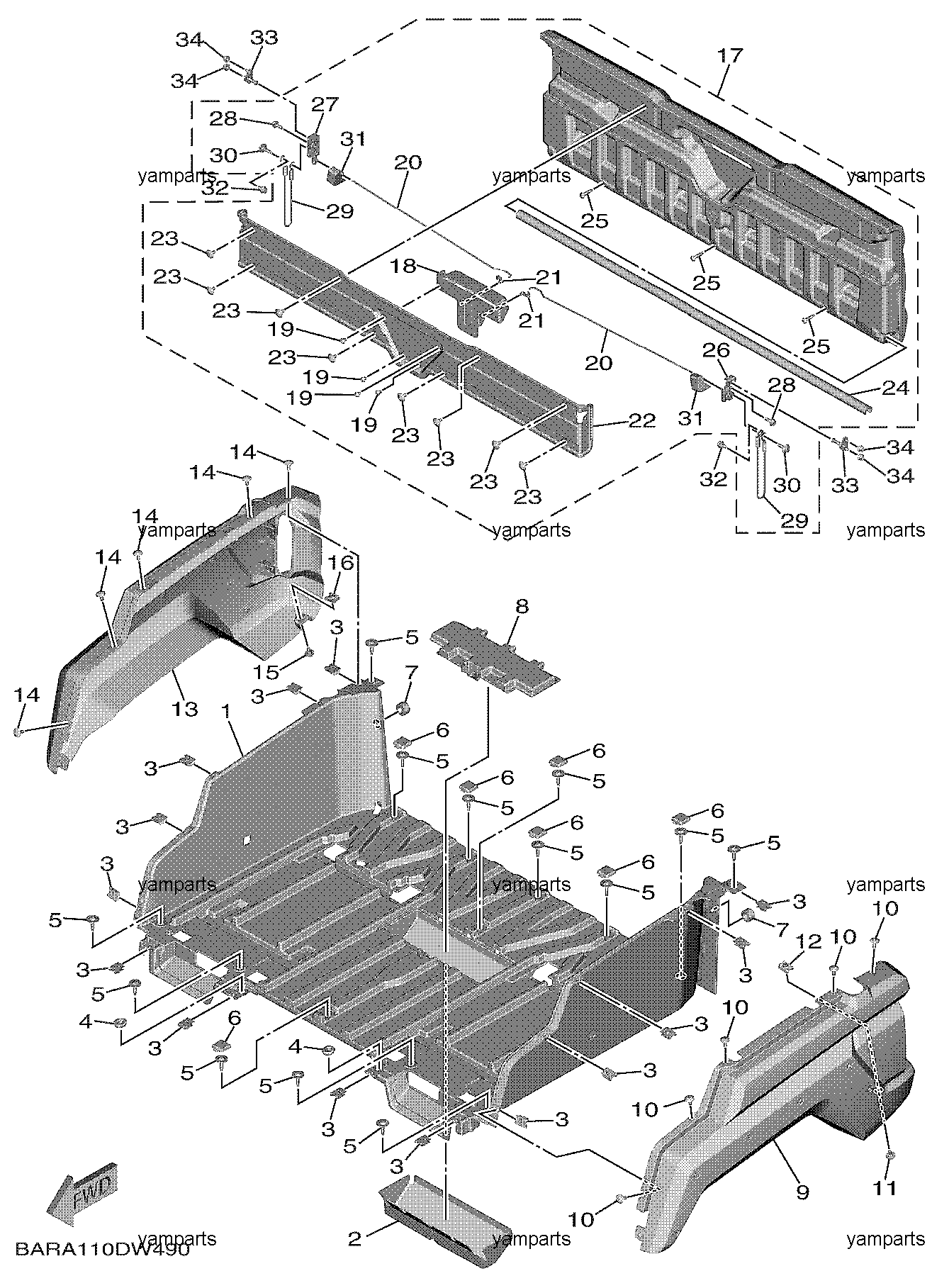 Детали кузова задние