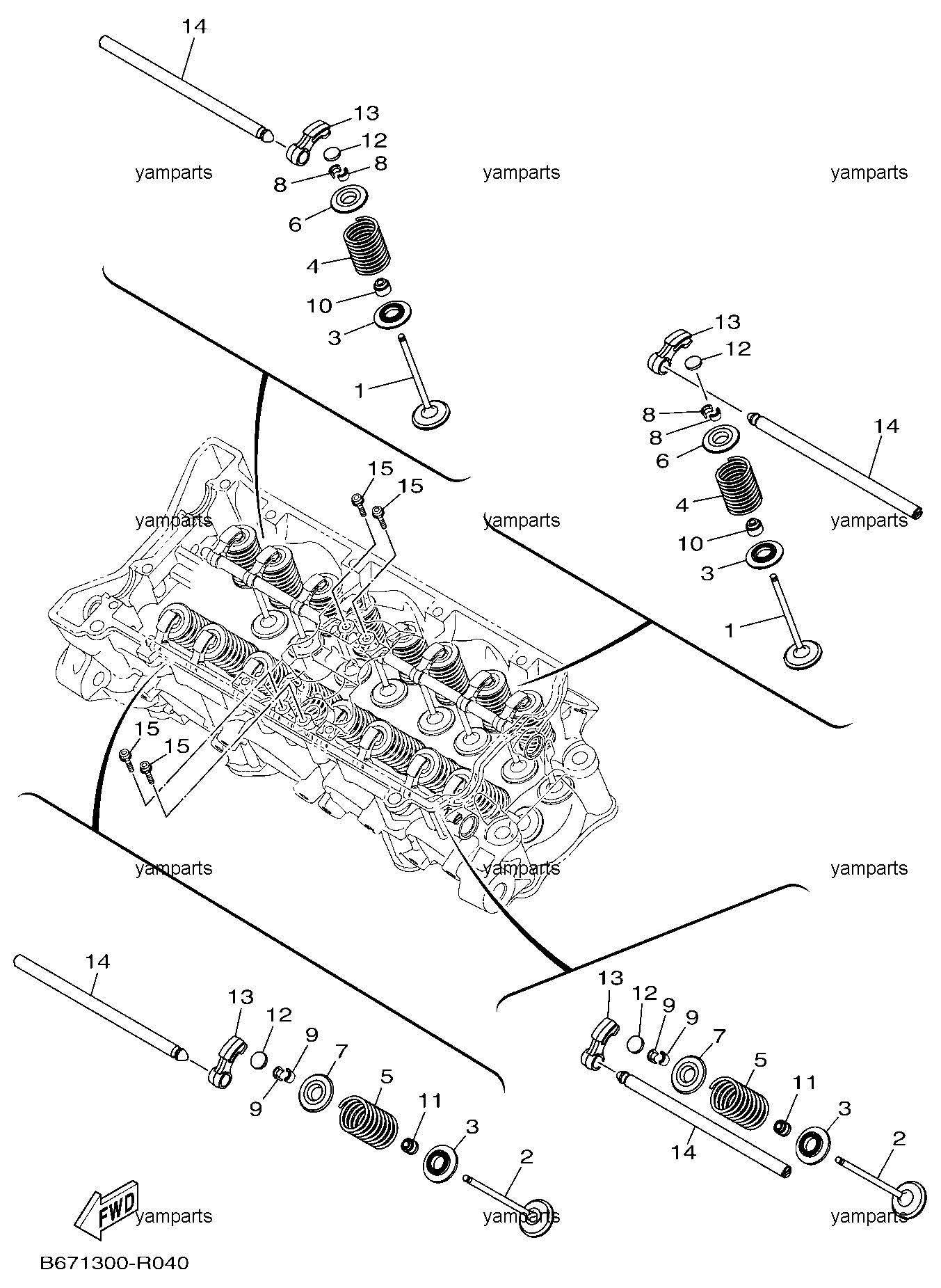 Клапаны головки блока