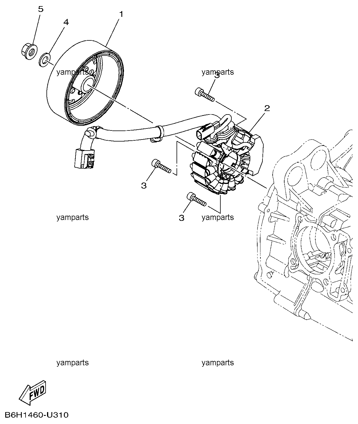 Маховик, статор