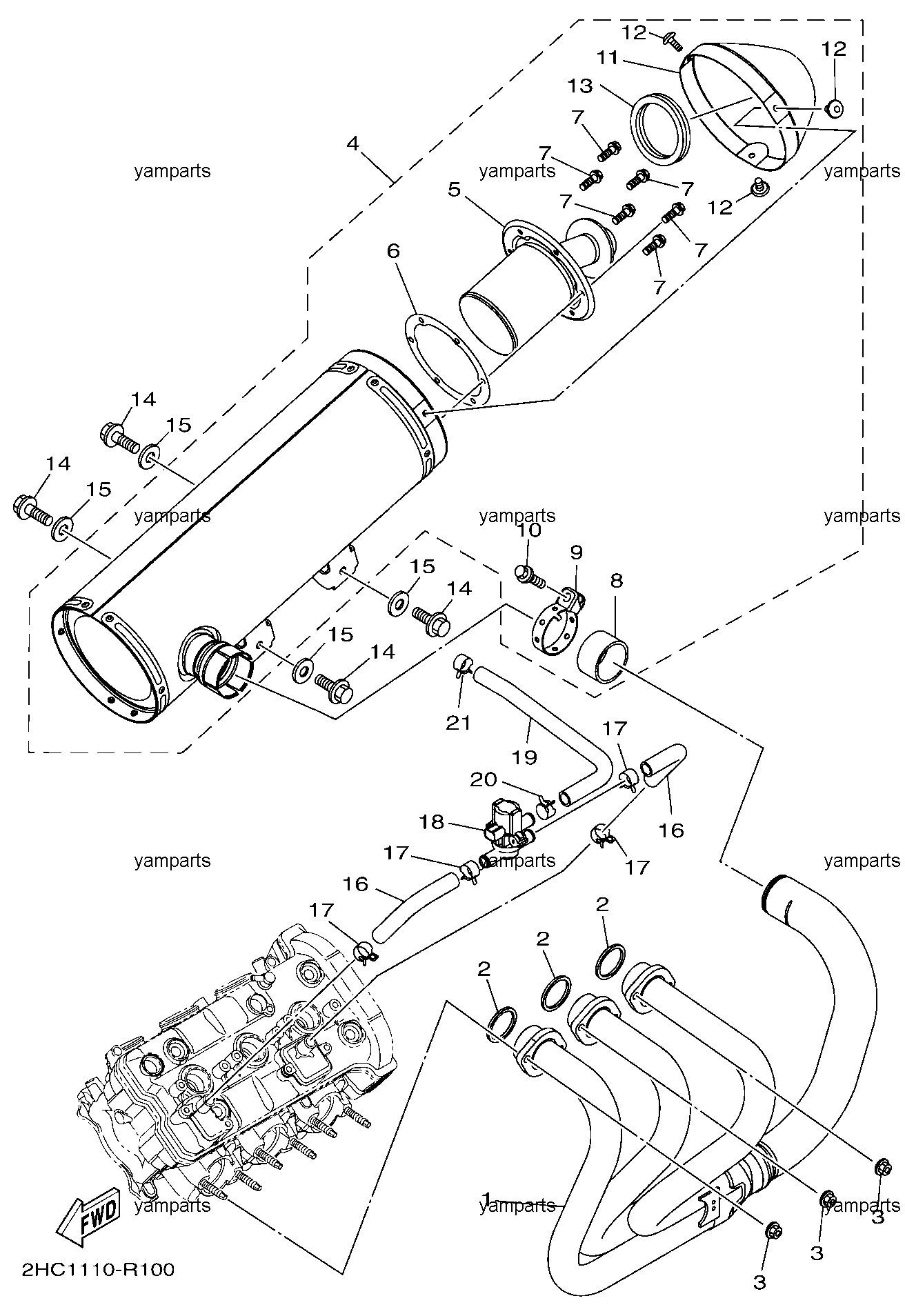 Детали выхлопа