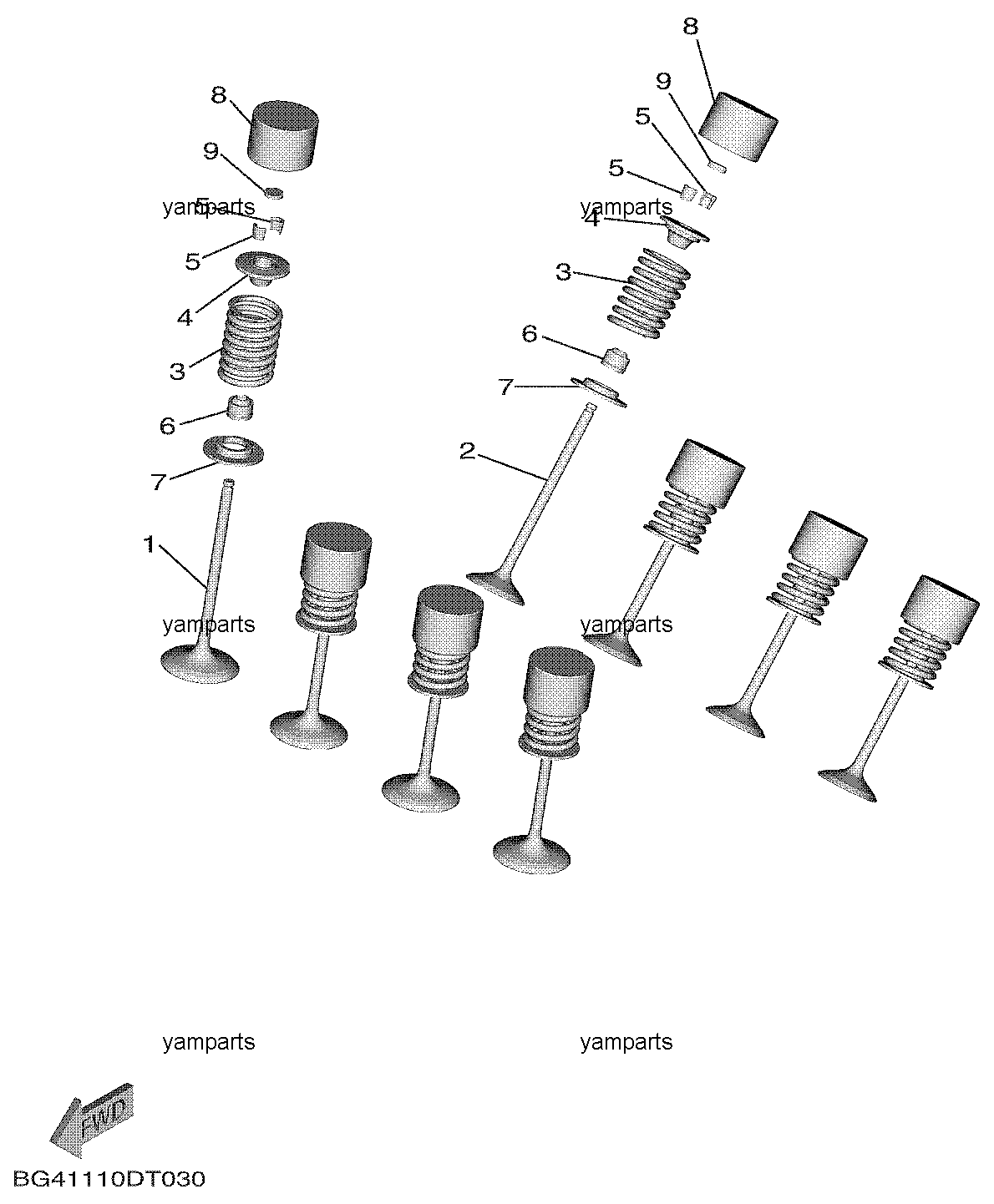 Клапаны головки блока