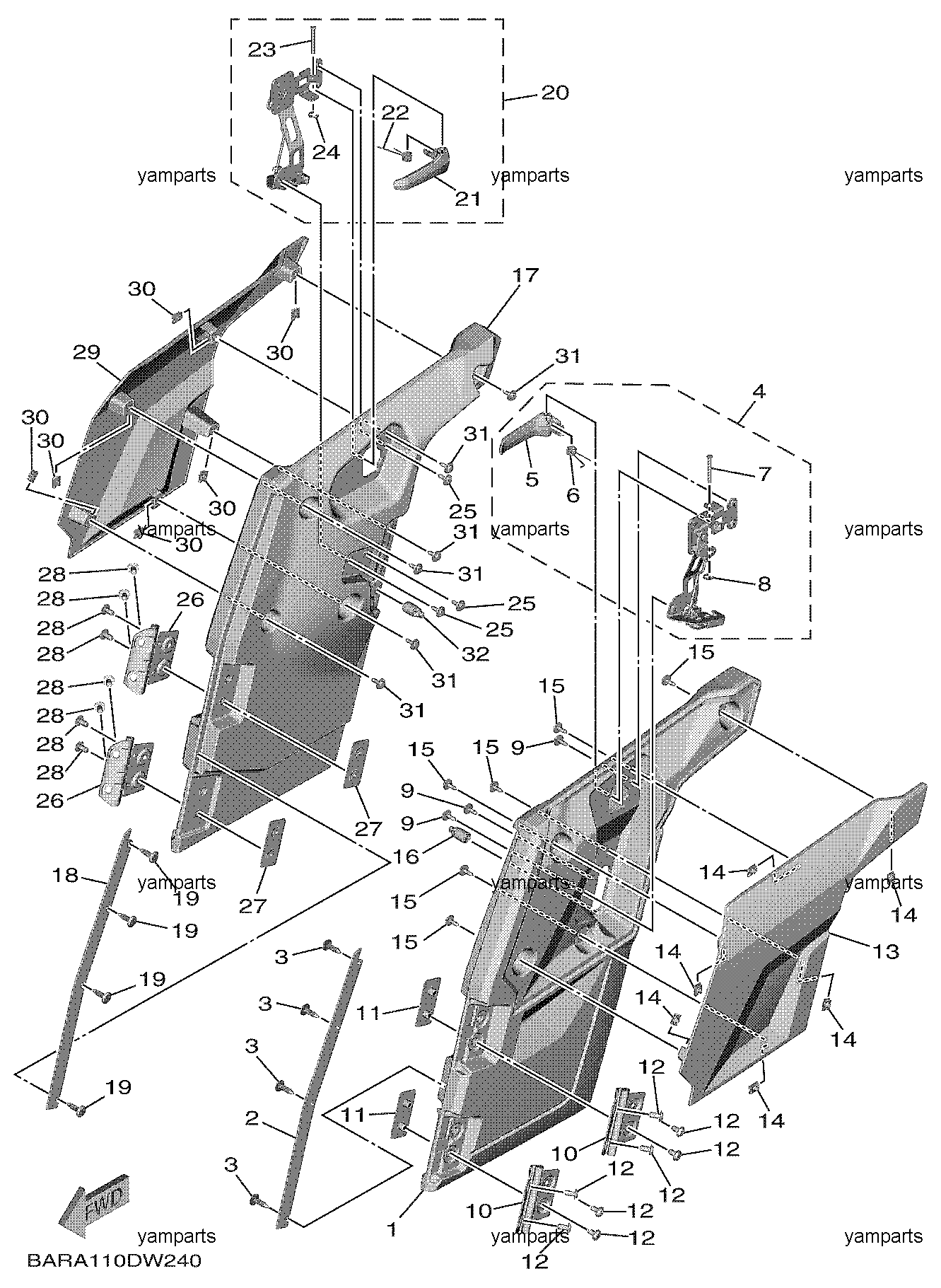 Детали кузова боковые