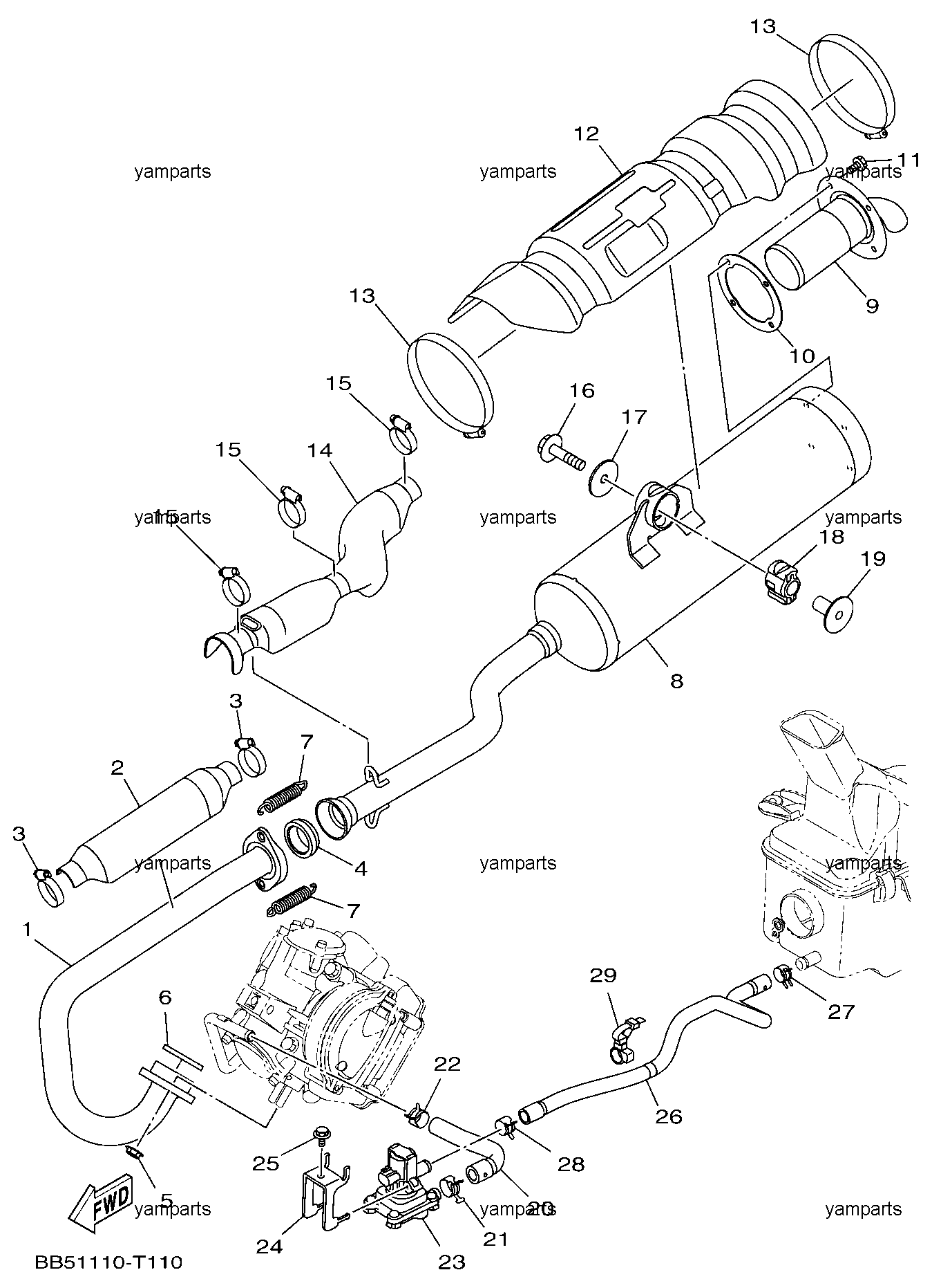 Детали выхлопа