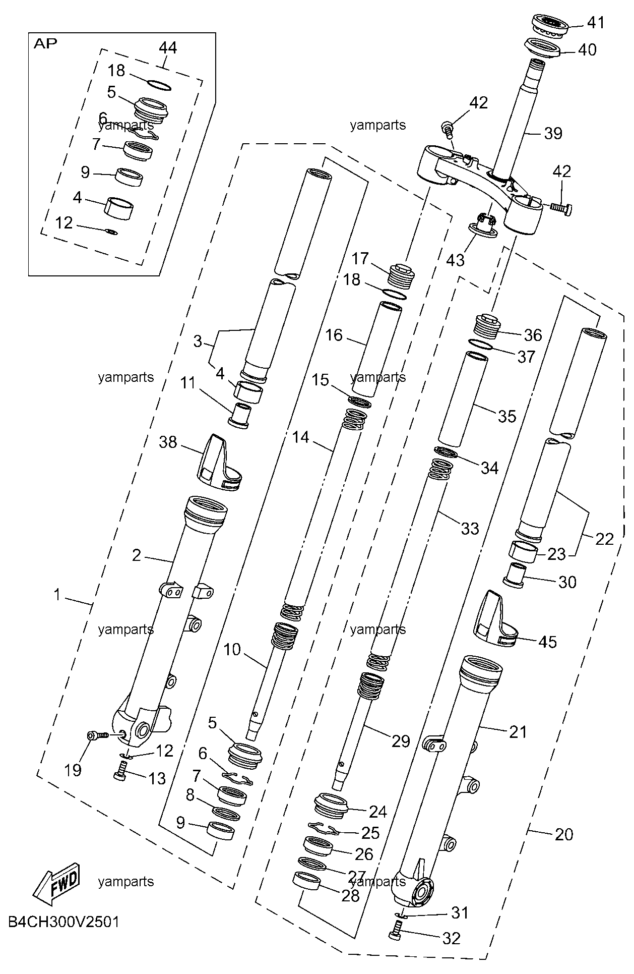 Вилка передняя