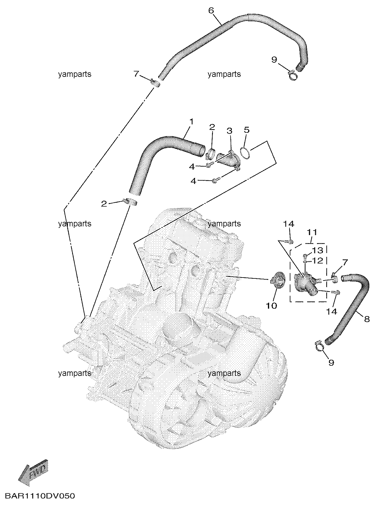 Термостат, шланги охлаждения